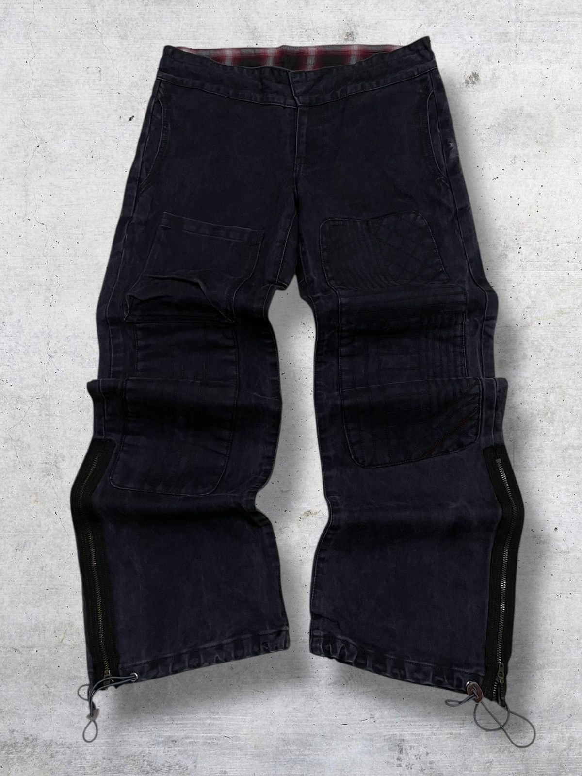 PPFM WAFFLISH WAFFLE RARE JAPAN DESIGNER BIKER SAFETY PANT 1990S Size US 30 / EU 46 - 1 Thumbnail