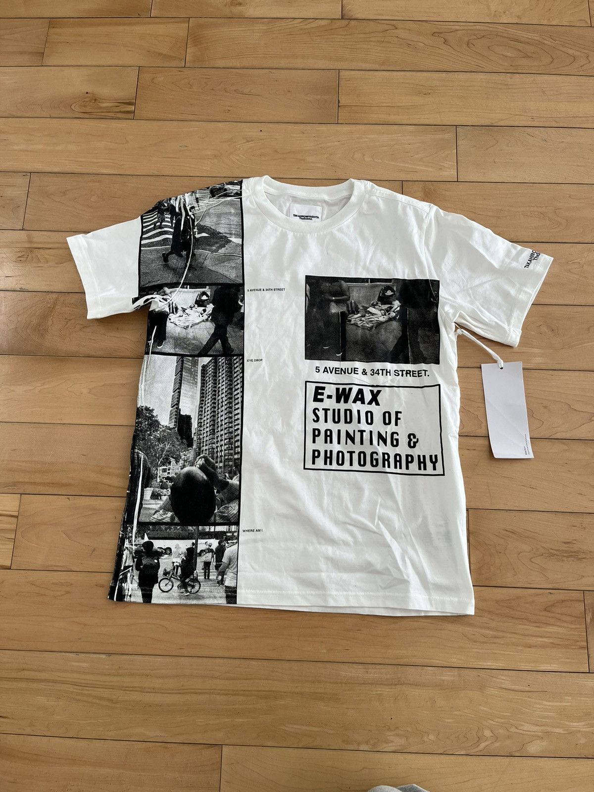 Image of NWT - Takahiromiyashita X E-Wax Printed T-Shirt in White, Men's (Size Small)