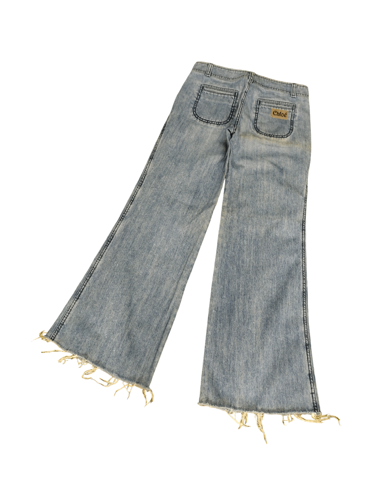 Chloe Flare Jeans Vintage 90s Chloe Release Hem Boot Cut Size 27" / US 4 / IT 40 - 14 Thumbnail