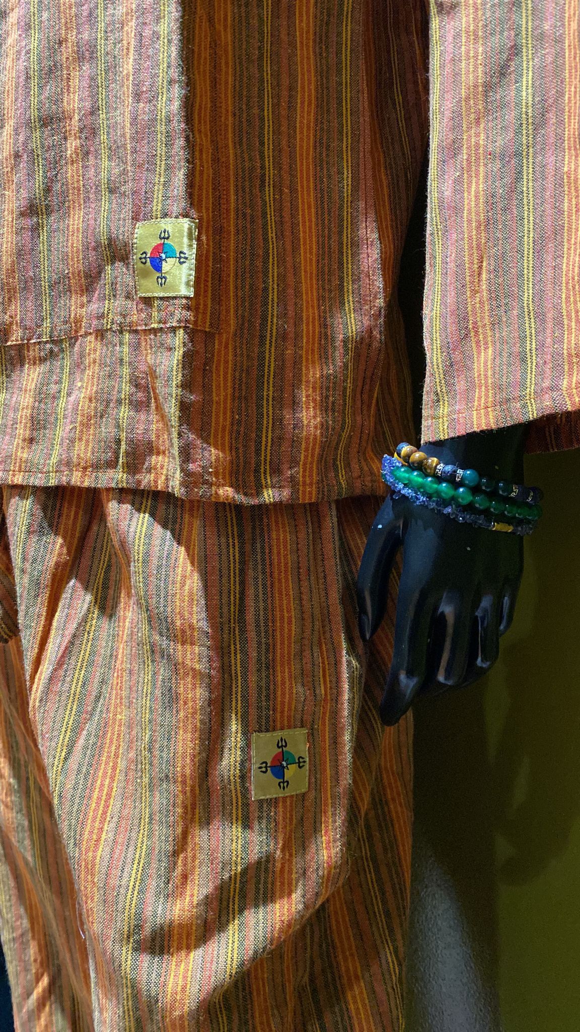 Other Cotton Baja Hoodie With Pocket - Stripes - Orange - New - M Size US M / EU 48-50 / 2 - 3 Thumbnail