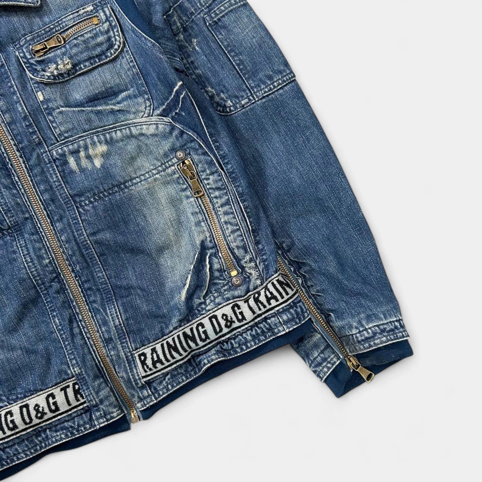 Dolce & Gabbana Dolce Gabbana Zipper Denim Jacket Size US L / EU 52-54 / 3 - 3 Thumbnail