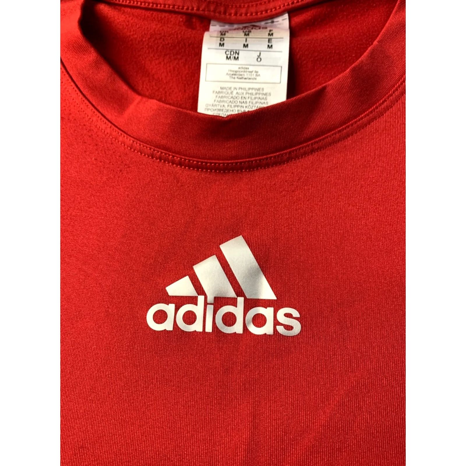 Adidas ADIDAS Techfit 2021 Compression Men Shirt Jersey Tee Regular M Red Short Long Sleeve 92% Polyester 8% Elastane Size US M / EU 48-50 / 2 - 4 Thumbnail