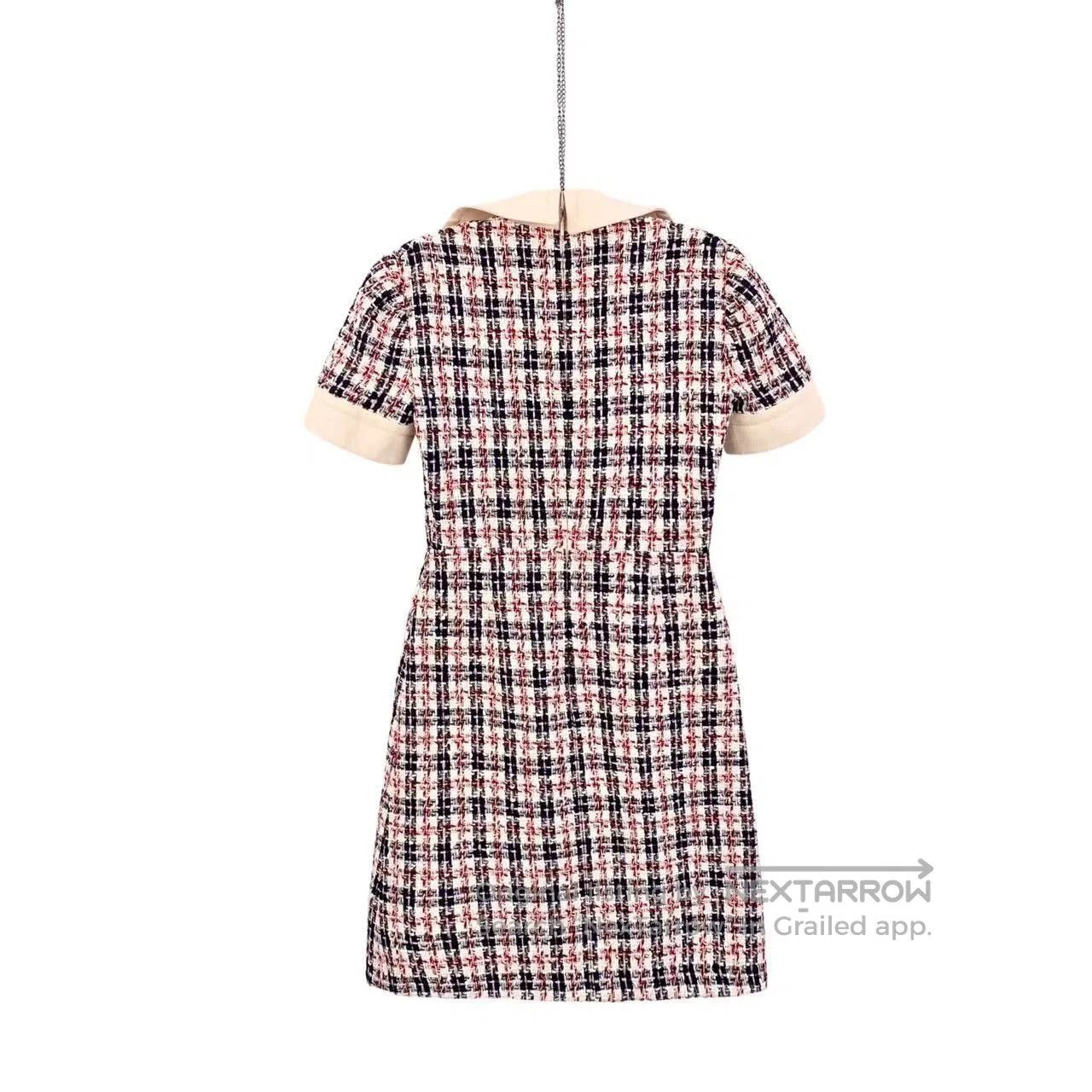 Gucci Guicci Lapel woolen houndstooth dress| Size XXS / US 00 / IT 34 - 2 Thumbnail