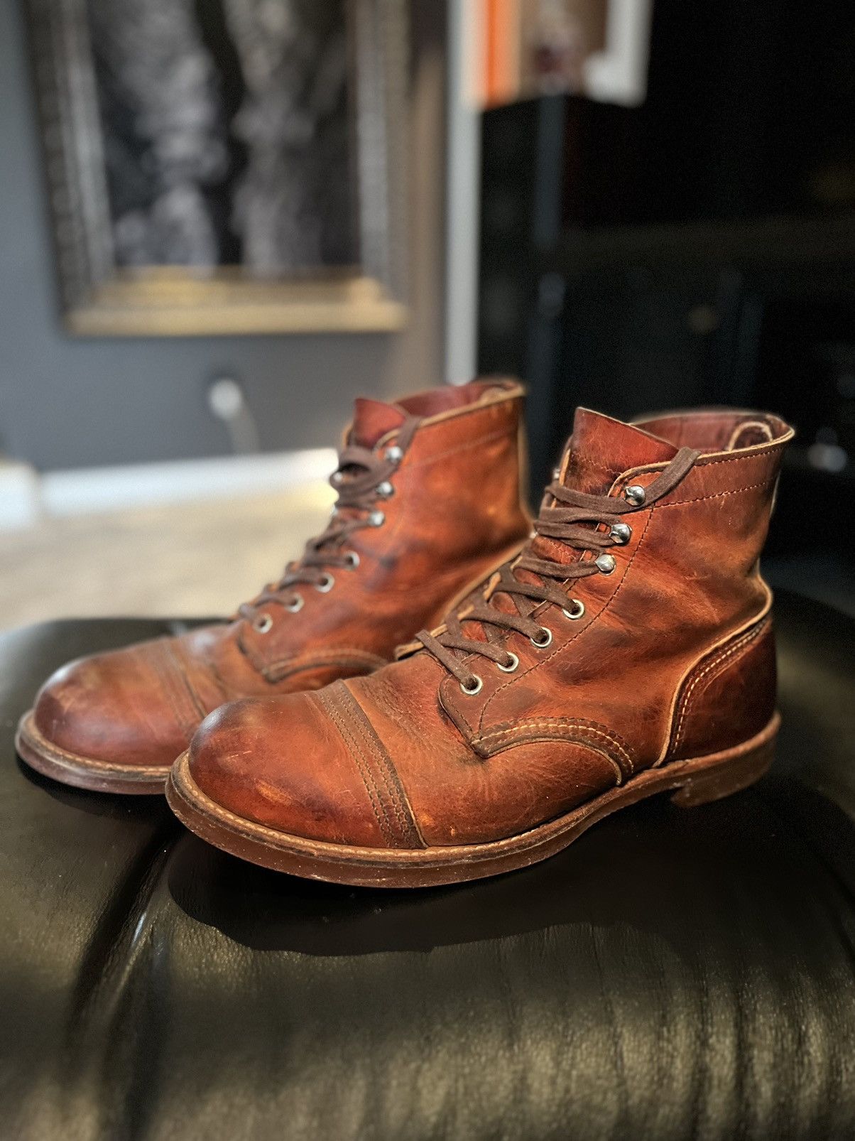 image of Red Wing Iron Rangers Shoes in Brown, Men's (Size 9)