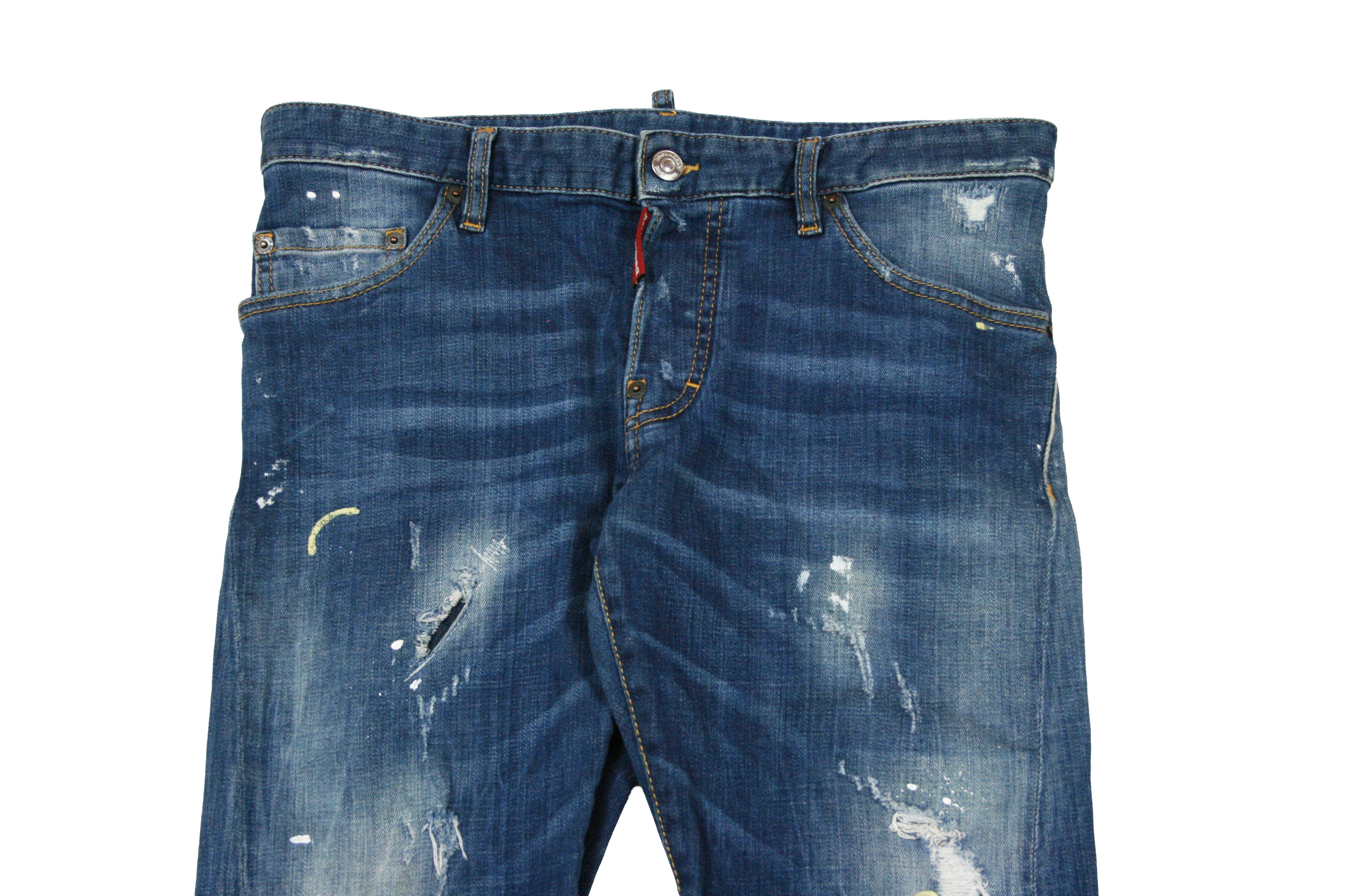 Dsquared2 Sexy Twist Painter Cropped Y2K Distressed Jeans Size US 30 / EU 46 - 3 Thumbnail