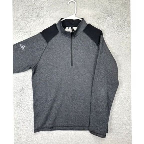 Adidas Adidas Pullover Shirt Mens Large Grey Quarter Zip Long Sleeve Activewear Stretch Size US L / EU 52-54 / 3 - 4 Thumbnail