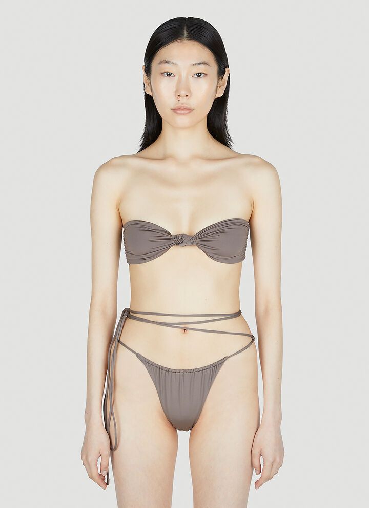 Saint Laurent Paris o1s1wg110924 Size: XS / Bikini Bandeau Top in Grey Size ONE SIZE - 1 Thumbnail
