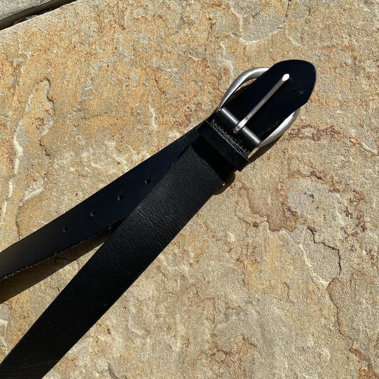 Levi's Black Leather Rounded Buckle Belt Size ONE SIZE - 5 Thumbnail