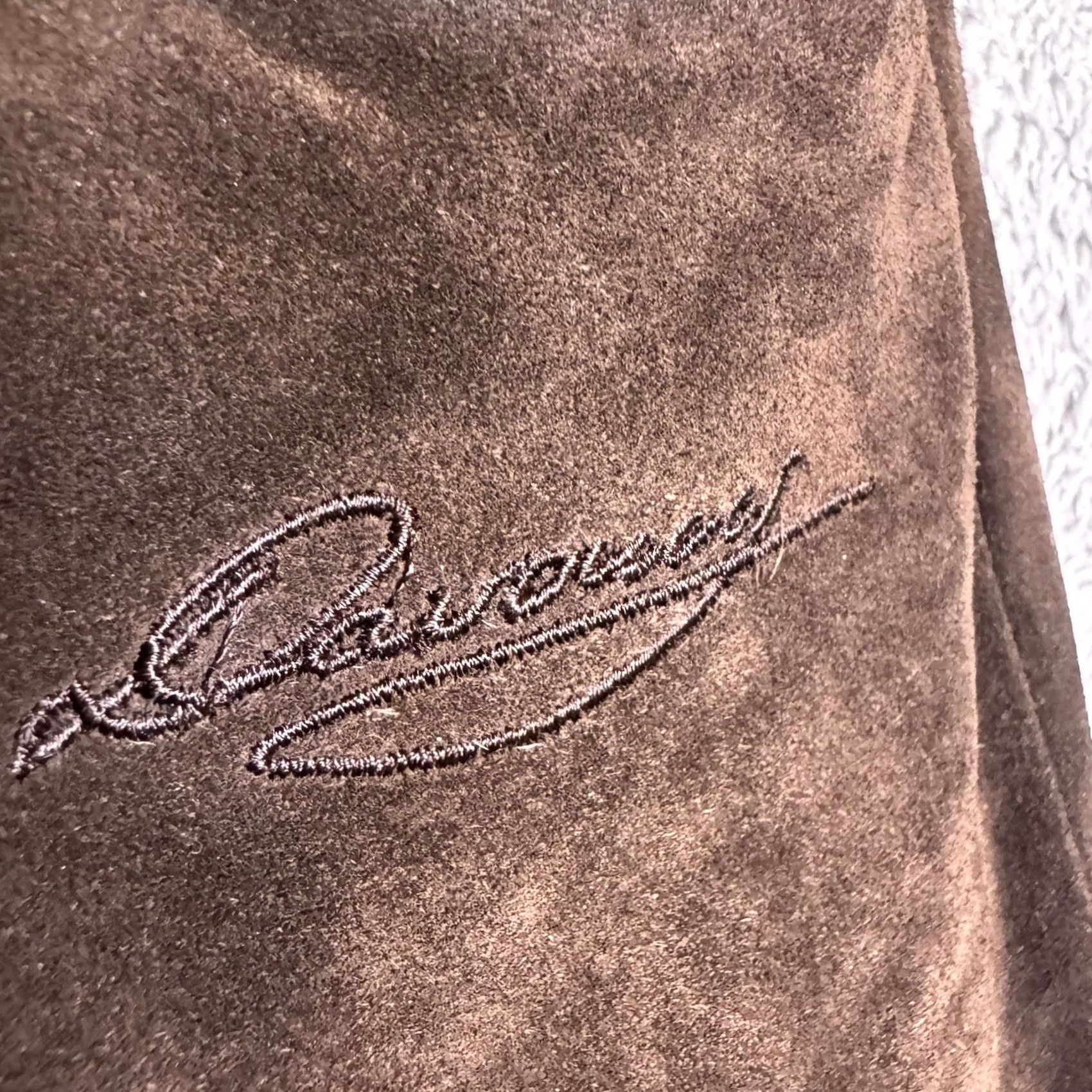 Vintage Davoucci Leather Pants Mens 36x33 Vintage Heavyweight Trouser Suede Brown Y2K Size US 36 / EU 52 - 4 Thumbnail