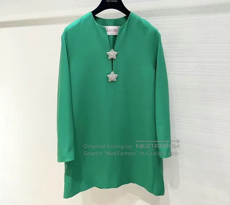 Valentino Valentino Star diamond embellished long-sleeved dress Size S / US 4 / IT 40 - 1 Thumbnail