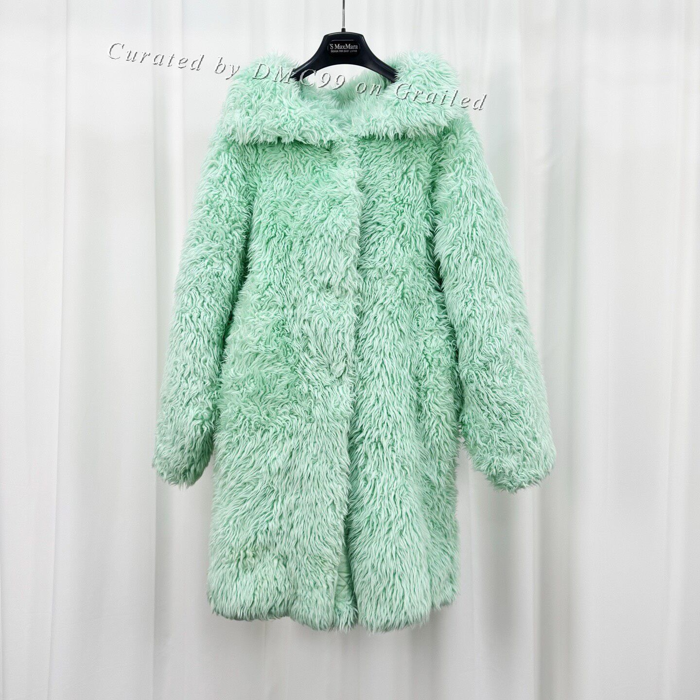 Balenciaga Balenciaga Mint Green Teddy Coat Size XXS / US 00 / IT 34 - 1 Thumbnail
