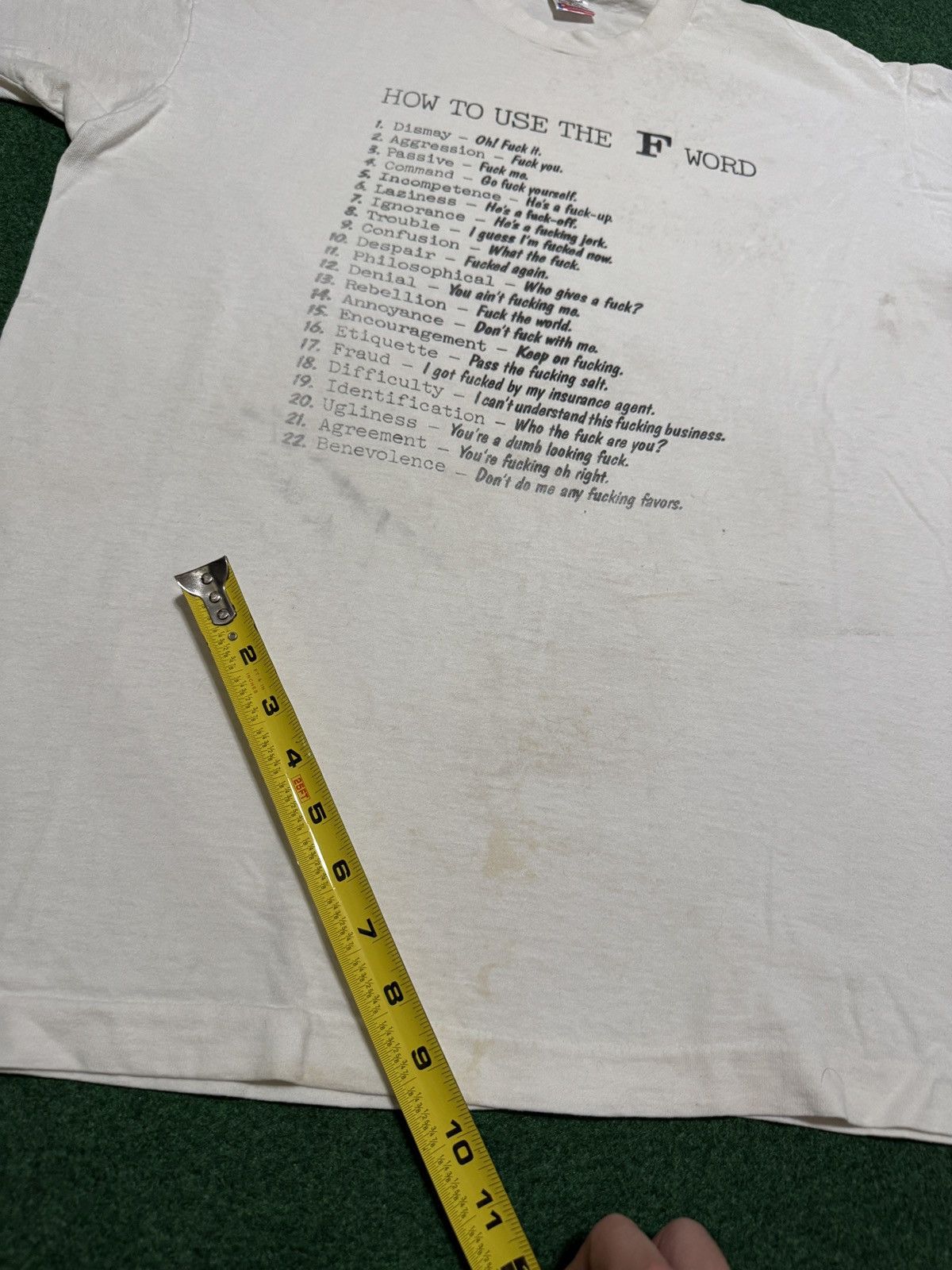 Vintage Vintage 90s How To Use The F Word Original XL Punk T Shirt Size US XL / EU 56 / 4 - 5 Thumbnail