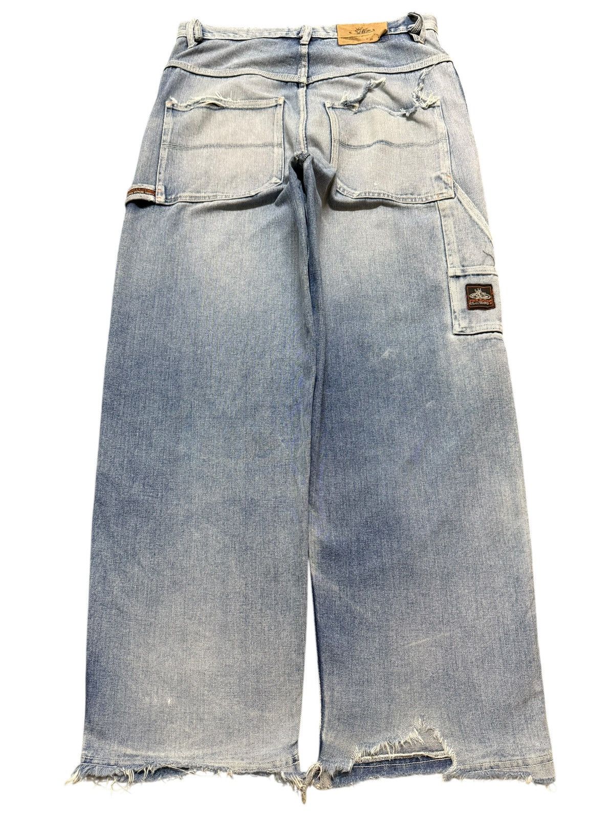 Fubu Vintage Japan Carpenter Faded Wash Distressed Wide Leg Baggy Size US 33 - 2 Thumbnail