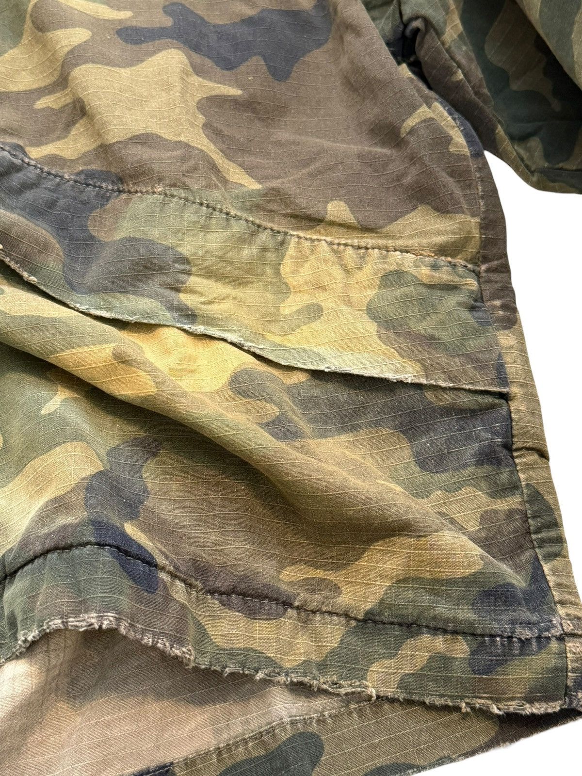 424 Cropped Distressed Camo Anorak Parka Green Size US M / EU 48-50 / 2 - 9 Thumbnail