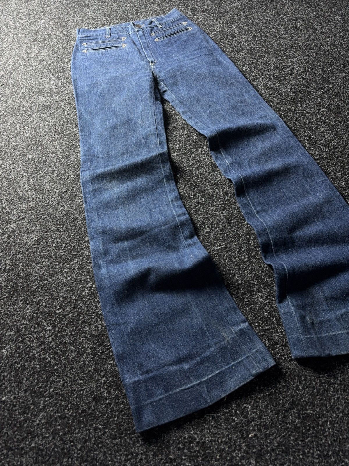 Japanese Brand RARE Japanese 70s Play Jeans Cowboy Flare Denim Vntg Japan Size 26" / US 2 / IT 38 - 2 Thumbnail