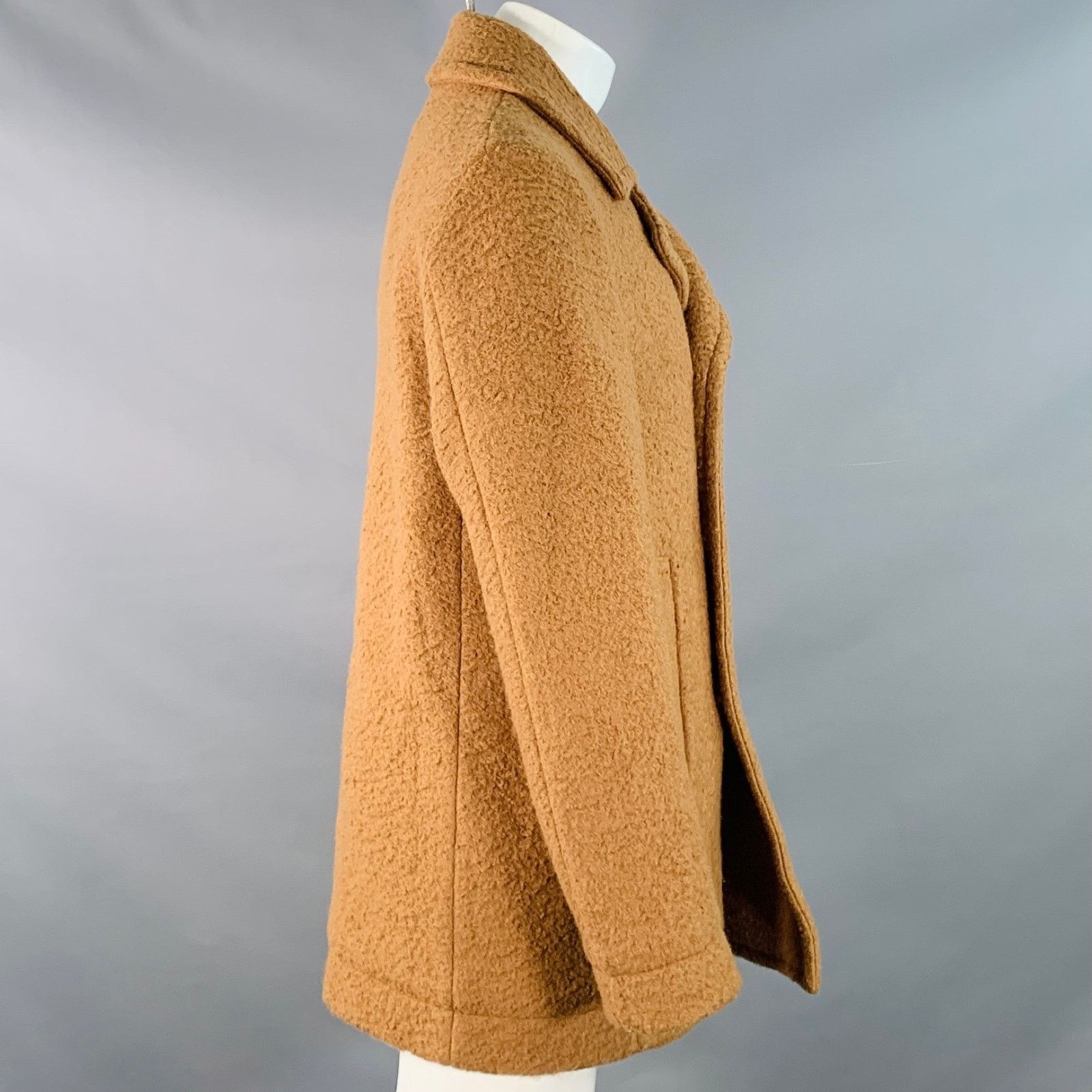 Simon Miller SIMON MILLER Size M Hyde Tan Textured Wool Cotton Peacoat Size US M / EU 48-50 / 2 - 2 Thumbnail