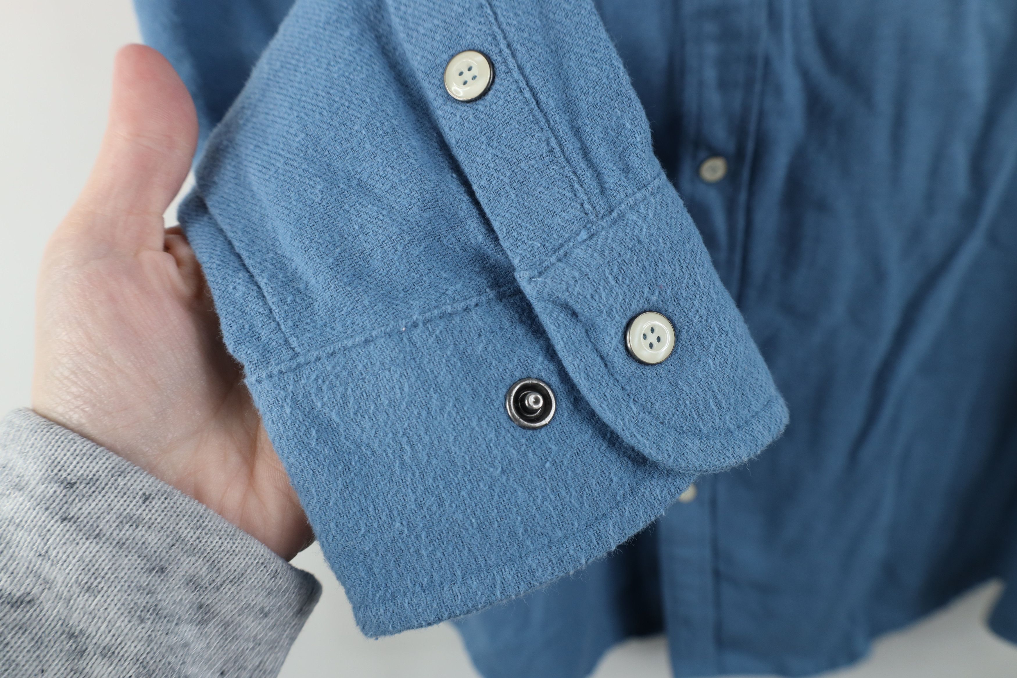 Vintage Vintage 90s Streetwear Twill Snap Button Collared Shirt Size US M / EU 48-50 / 2 - 4 Thumbnail