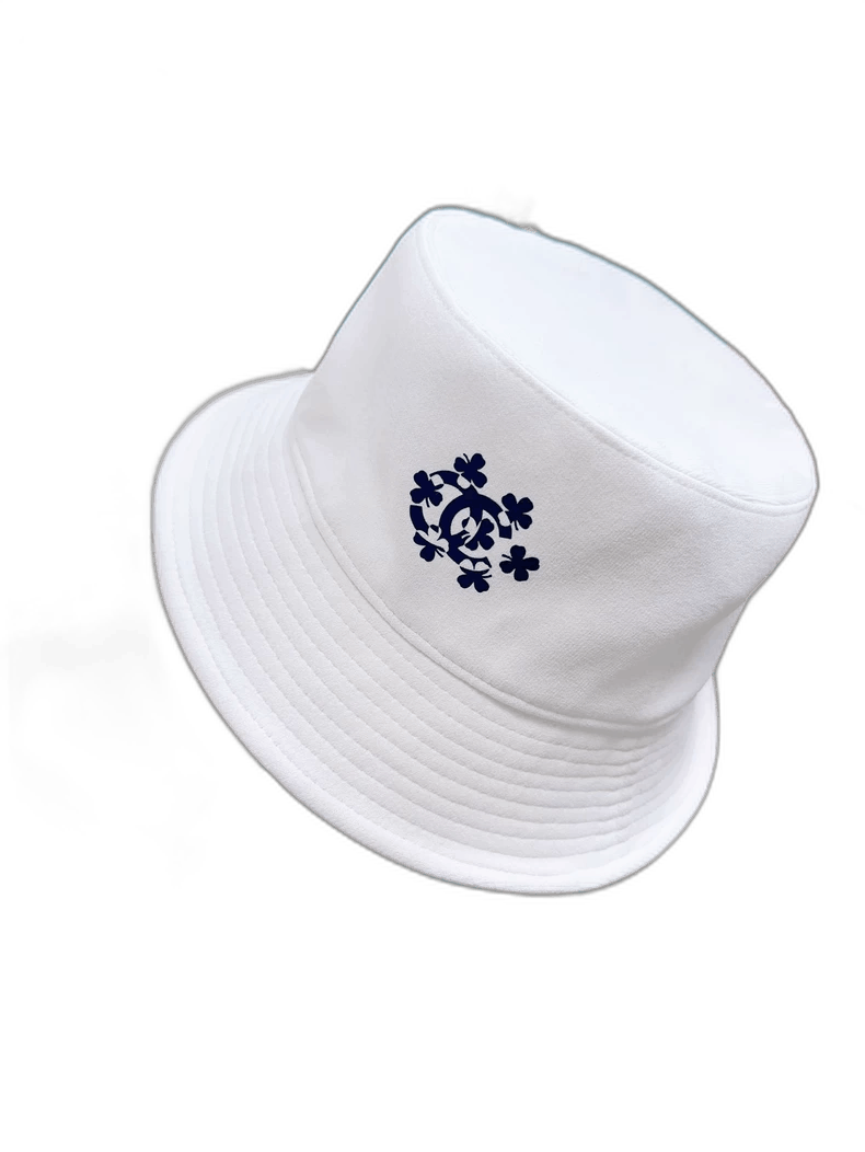 Chanel Chanel White Fisherman Hat with Blue Logo Size ONE SIZE - 1 Thumbnail
