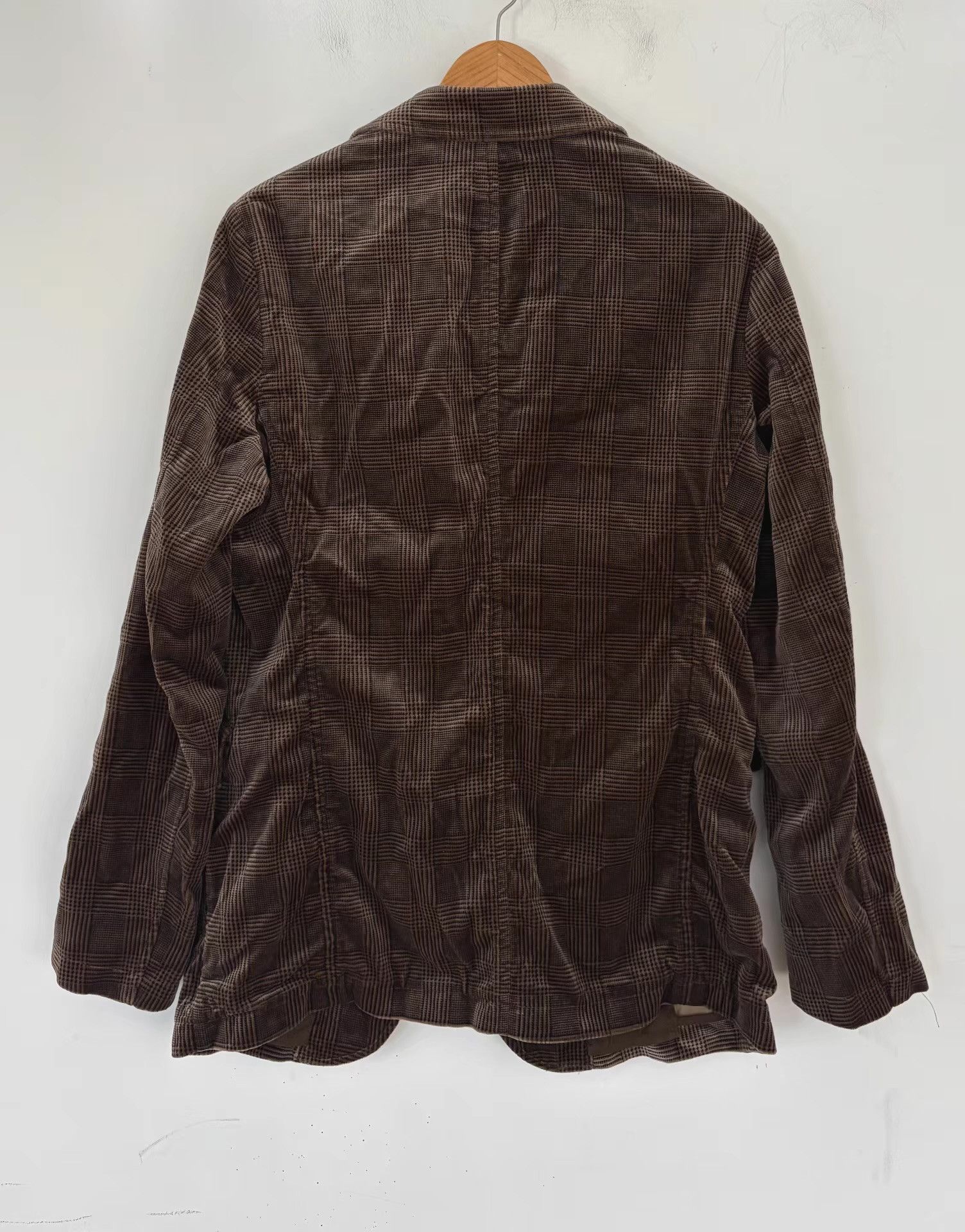 Armani Armani Collezioni Men's Velvet Check Blazer Ｑ21 Size 46R - 2 Thumbnail