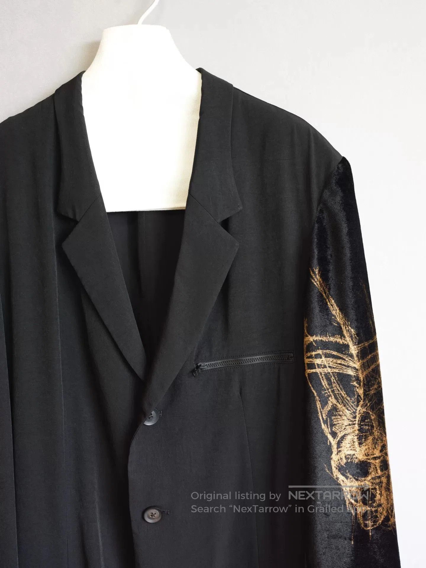 Yohji Yamamoto yohji yamamoto velvet sleeve cascade jacket. Size US L / EU 52-54 / 3 - 2 Thumbnail