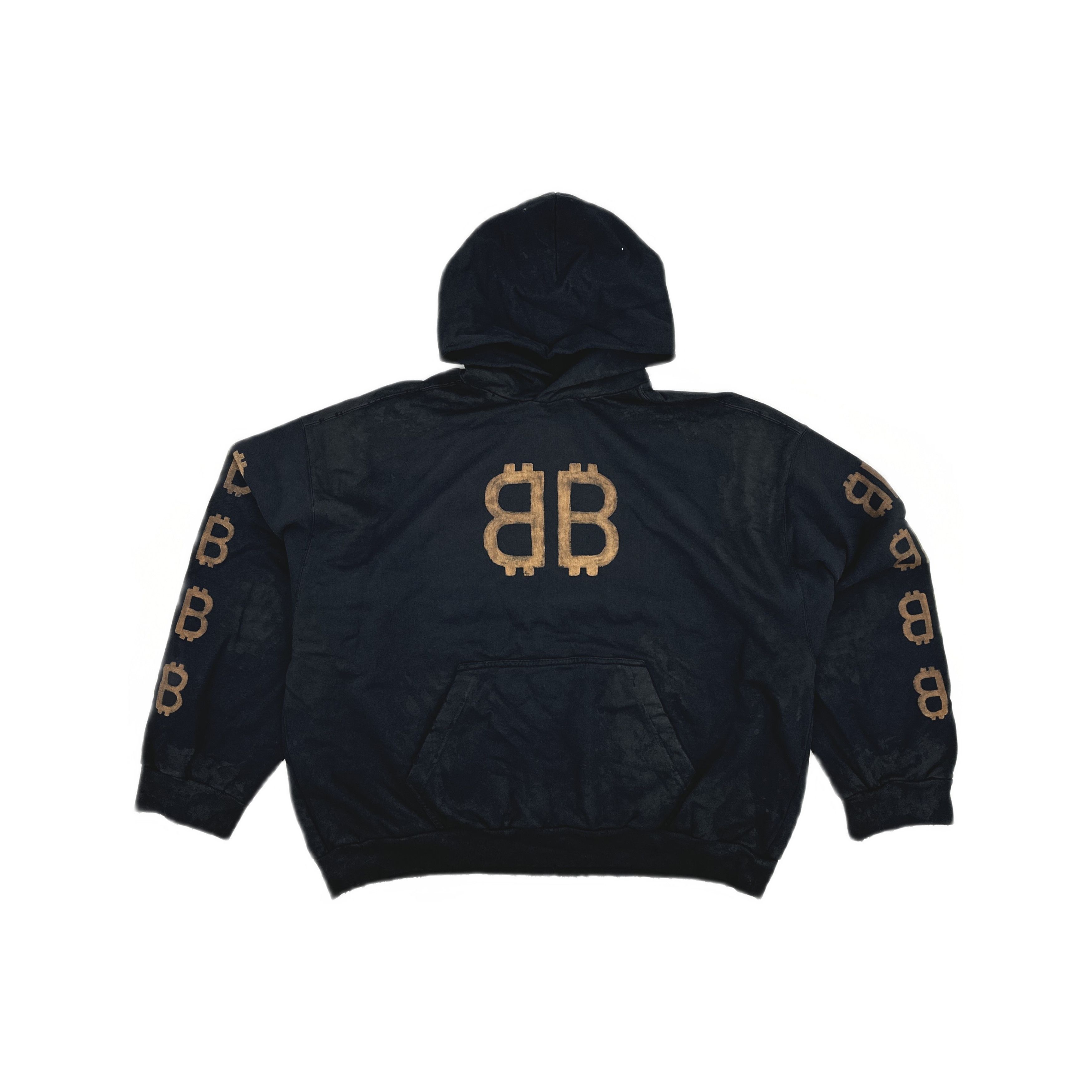 Balenciaga Balenciaga Bitcoin Logo Distressed Hoodie Size L Size US L / EU 52-54 / 3 - 1 Thumbnail