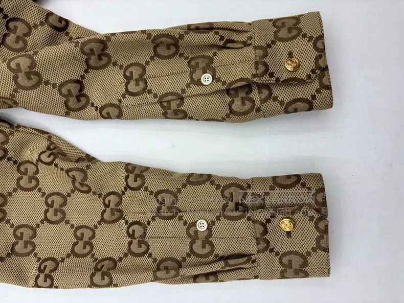 Gucci Gucci S22 dark brown old flower full print loose long-slee Size M / US 6-8 / IT 42-44 - 7 Thumbnail