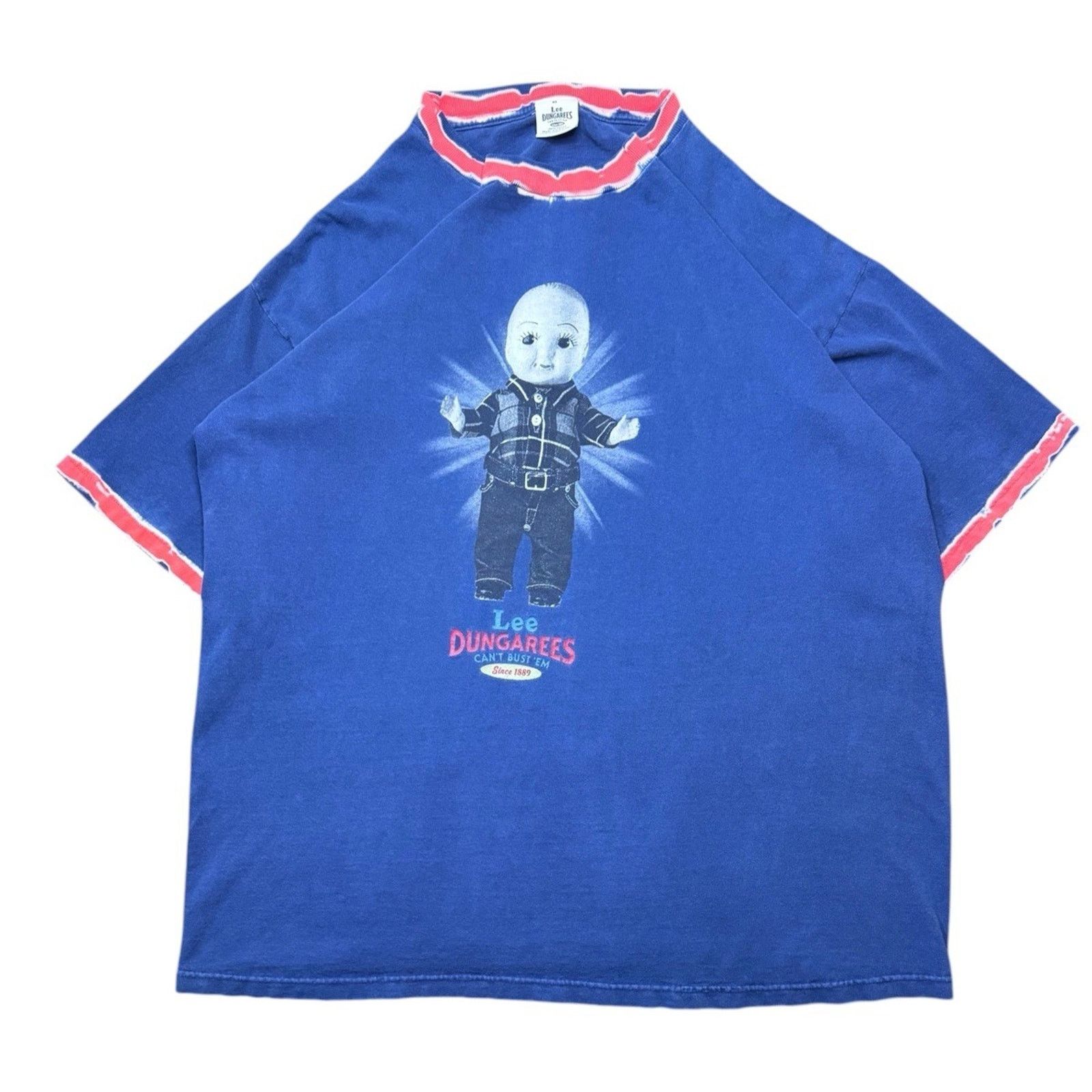 Lee Vintage 90s Lee Dungarees Shirt Men XL Lee Doll Blue Jeans Size US XL / EU 56 / 4 - 1 Thumbnail