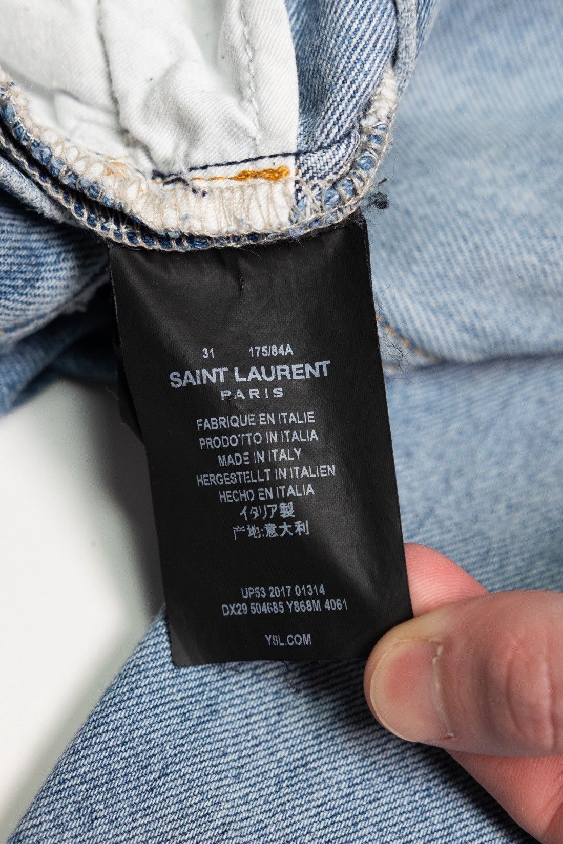 Saint Laurent Paris Saint Laurent Paris Blue Denim Size US 31 - 5 Thumbnail