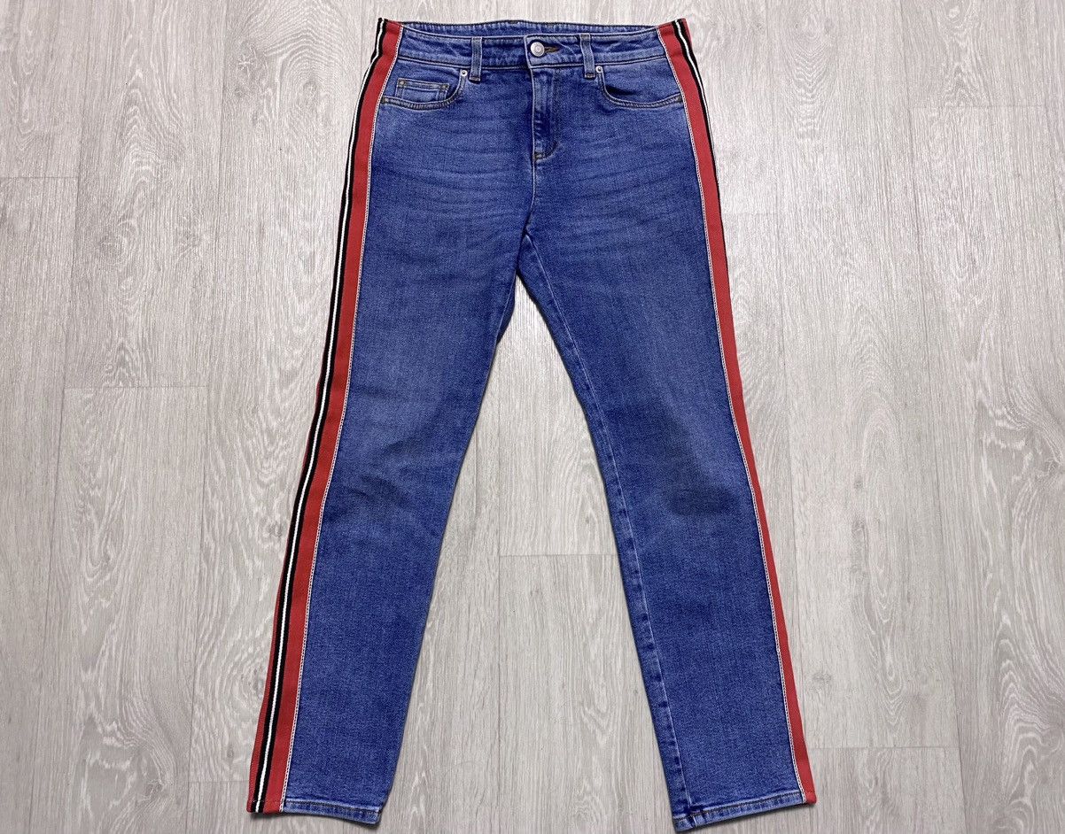 Alexander McQueen 2018 Alexander McQueen Side Stripe Washed Skinny Jeans Denim Size 26" / US 2 / IT 38 - 7 Thumbnail