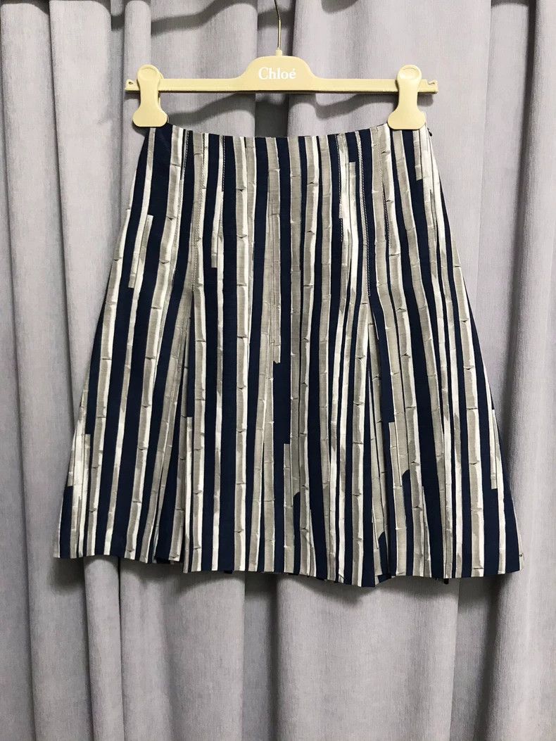 Loro Piana LORO PIANA Silk linen three-dimensional fit cut waist plea Size 25" / US 0 / IT 36 - 1 Thumbnail