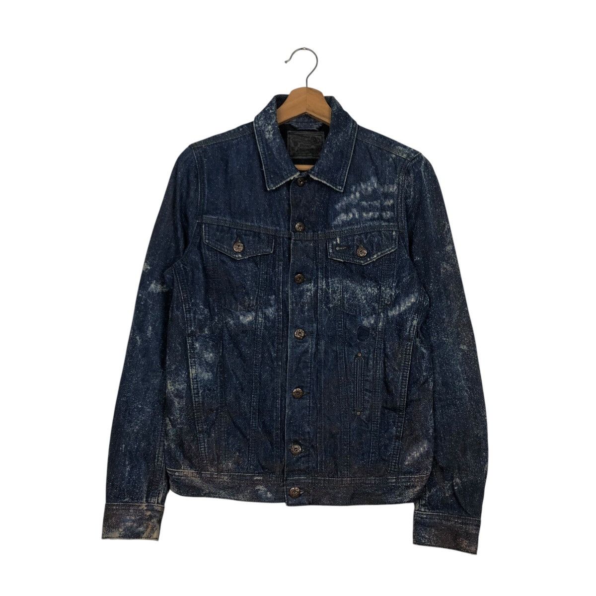 Diesel 📌Biker Denim Jacket Rusty Distressed Design Diesel Size XS / US 0-2 / IT 36-38 - 2 Thumbnail