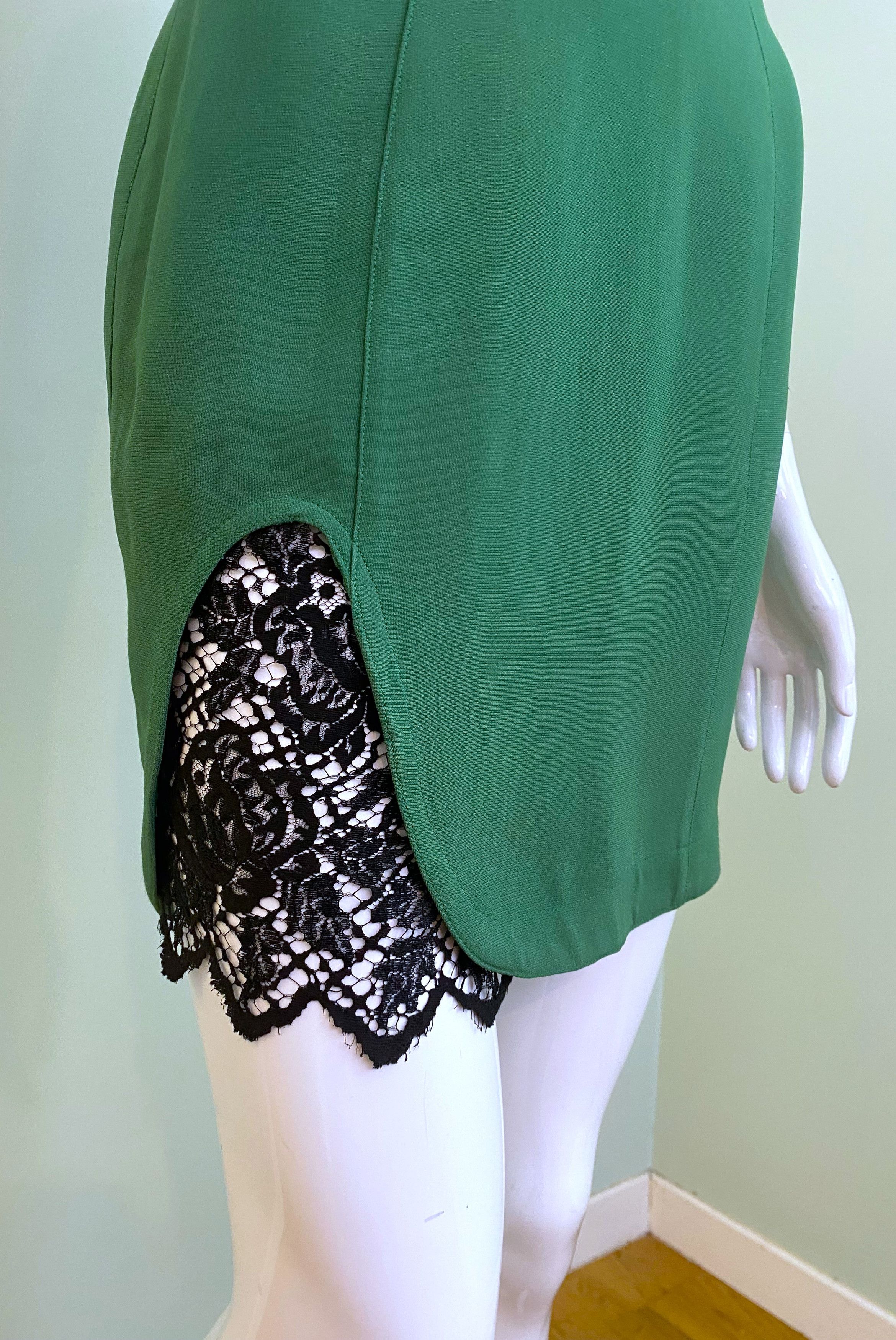 Thierry Mugler Thierry Mugler 1992 S/S Lace Crepe Demi Moore Bustier Dress Size M / US 6-8 / IT 42-44 - 6 Thumbnail