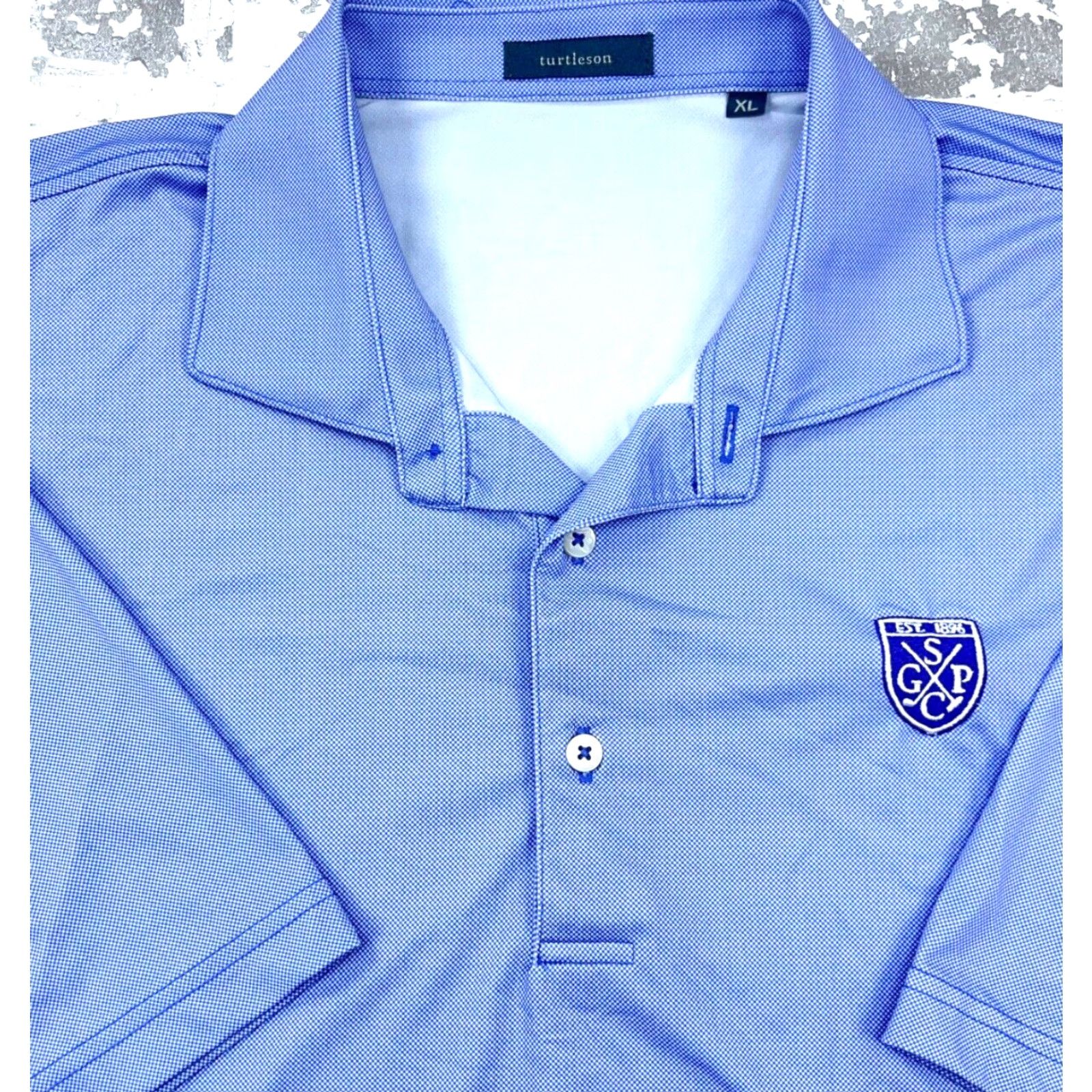 Vintage Turtleson Polo Shirt Men XL Purple Performance Quick Dry Basic Golf Pinpoint Shirt Size US XL / EU 56 / 4 - 2 Thumbnail