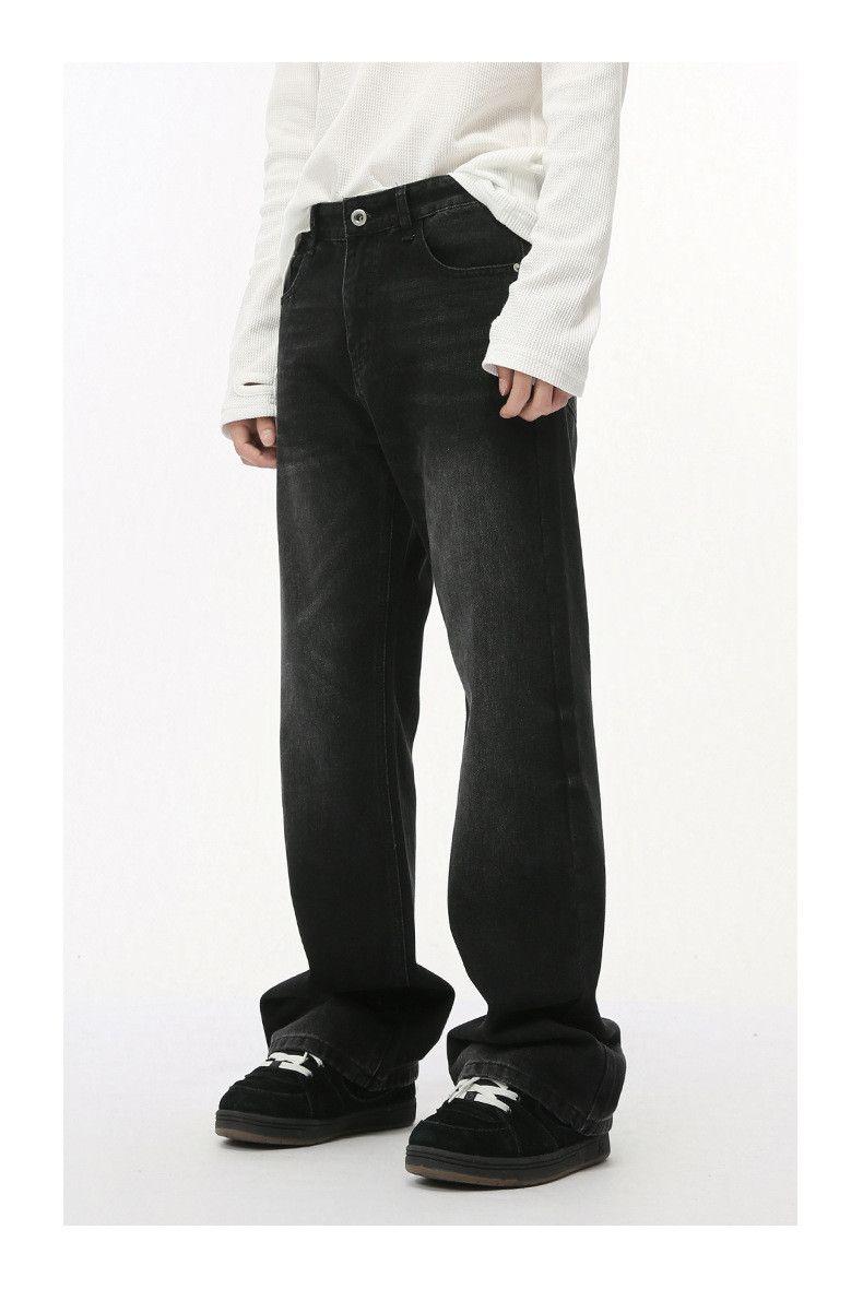 Japanese Brand × Jean Vintage flared black and grey washed denim trousers Size US 33 - 6 Thumbnail
