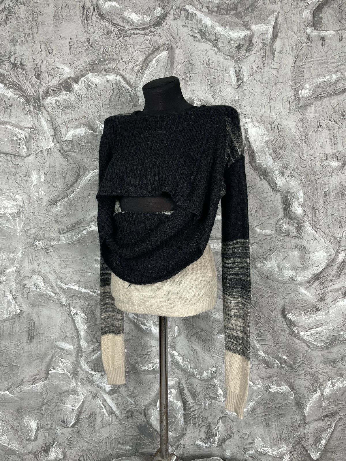 Designer × Diesel Diesel Y2K Double Neck Sweater Maison Margiela Style Size S / US 4 / IT 40 - 1 Thumbnail