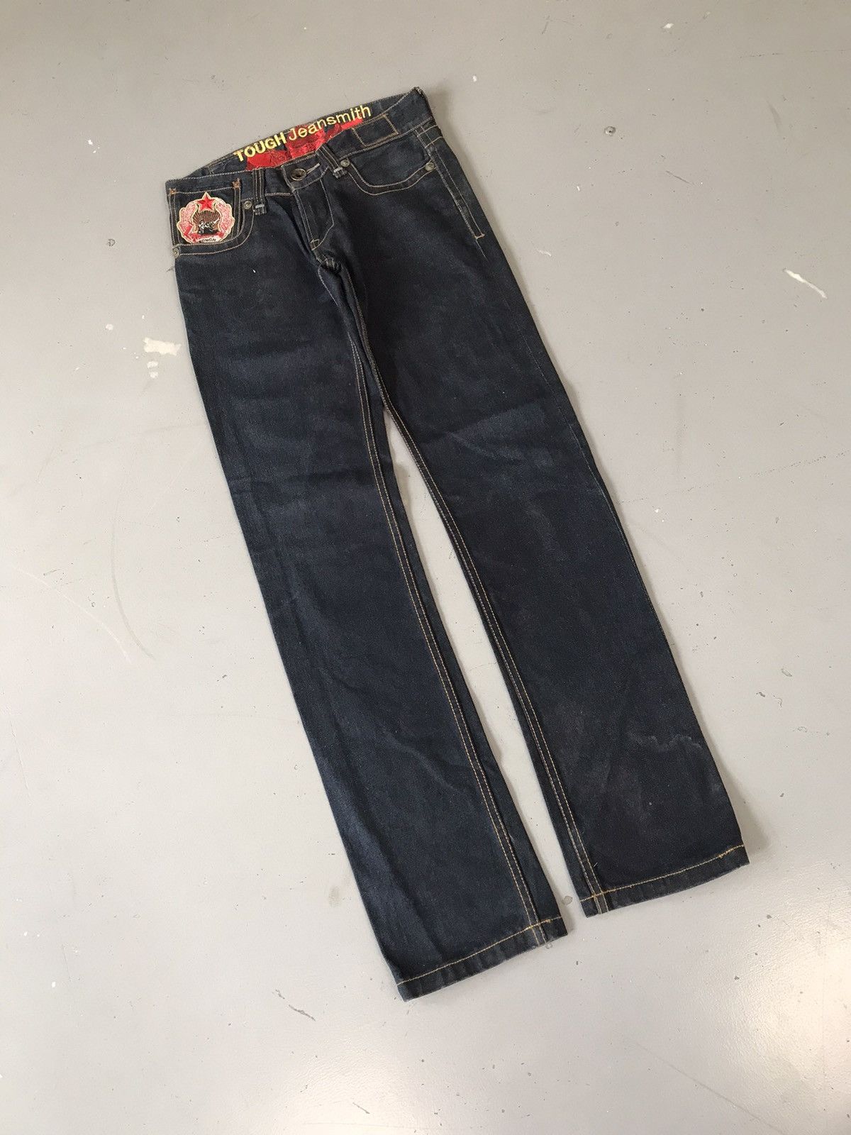 Vintage Vintage tough jeansmith rare embroidered straight fit denim Size US 29 - 3 Thumbnail