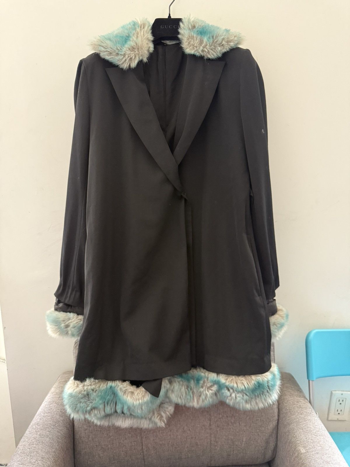 Yohji yamamoto 94AW faux fur coat