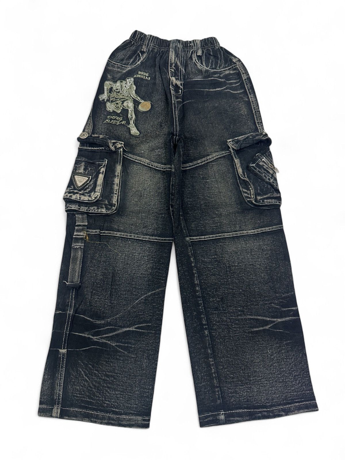 Japanese Brand × Vintage Vintage Fashion Basketball Baggy Cargo Jeans Size US 30 / EU 46 - 1 Thumbnail