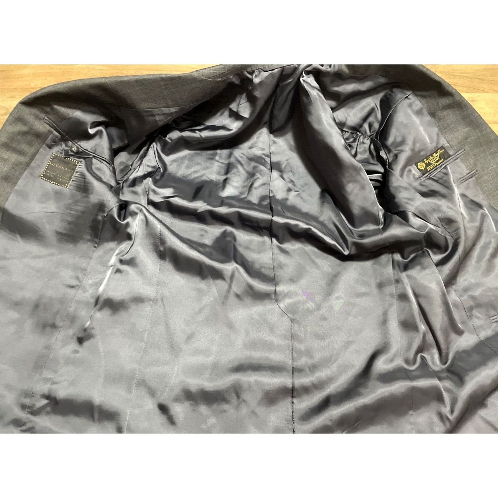 Vintage Hickey Freeman x Loro Piana Super 120s Gray Glen Sport Jacket Coat Sz 42R Blazer Size 42R - 6 Thumbnail