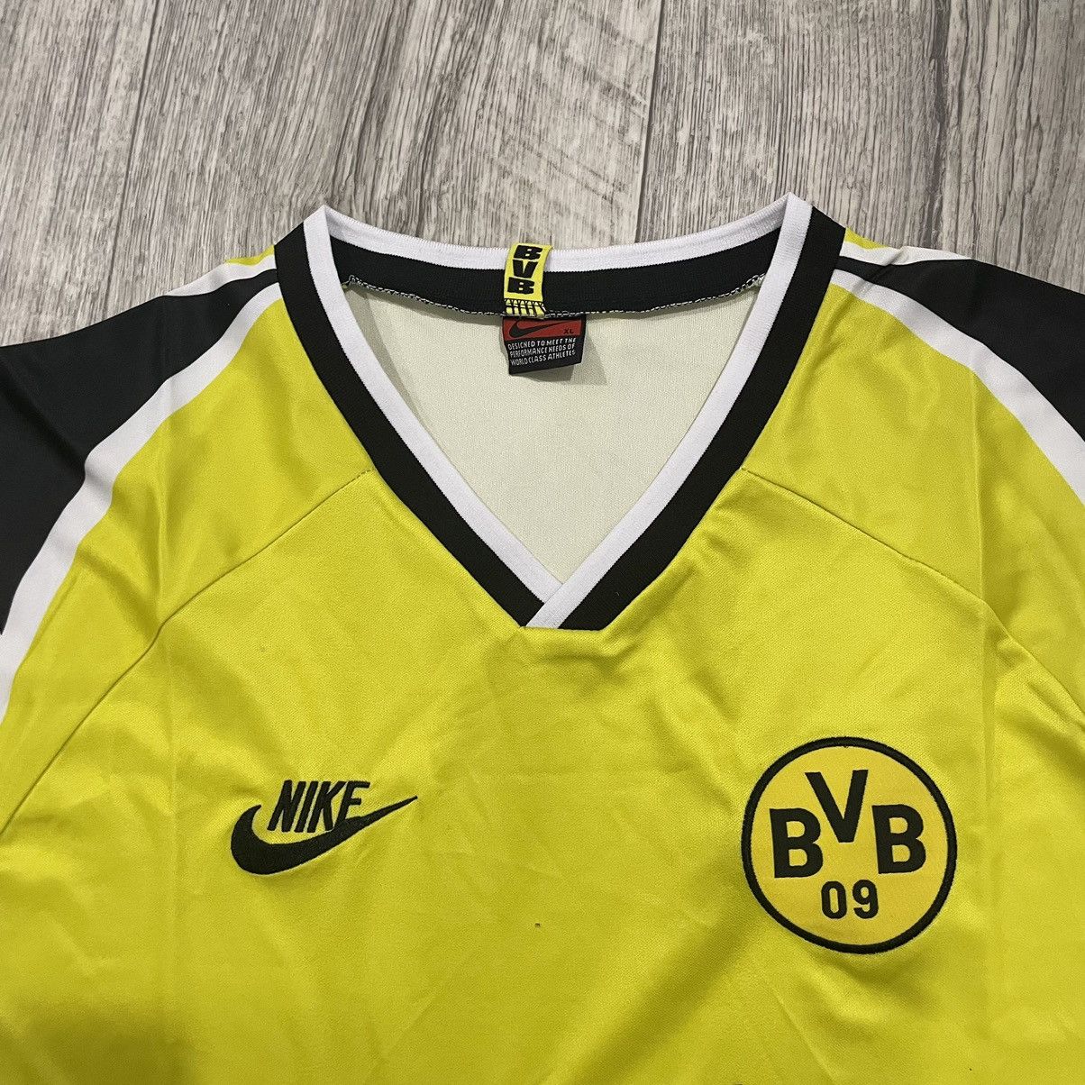 Nike × Vintage Nike BVB vintage Dortmund 90s Borussia jersey Continentale Size US L / EU 52-54 / 3 - 4 Thumbnail