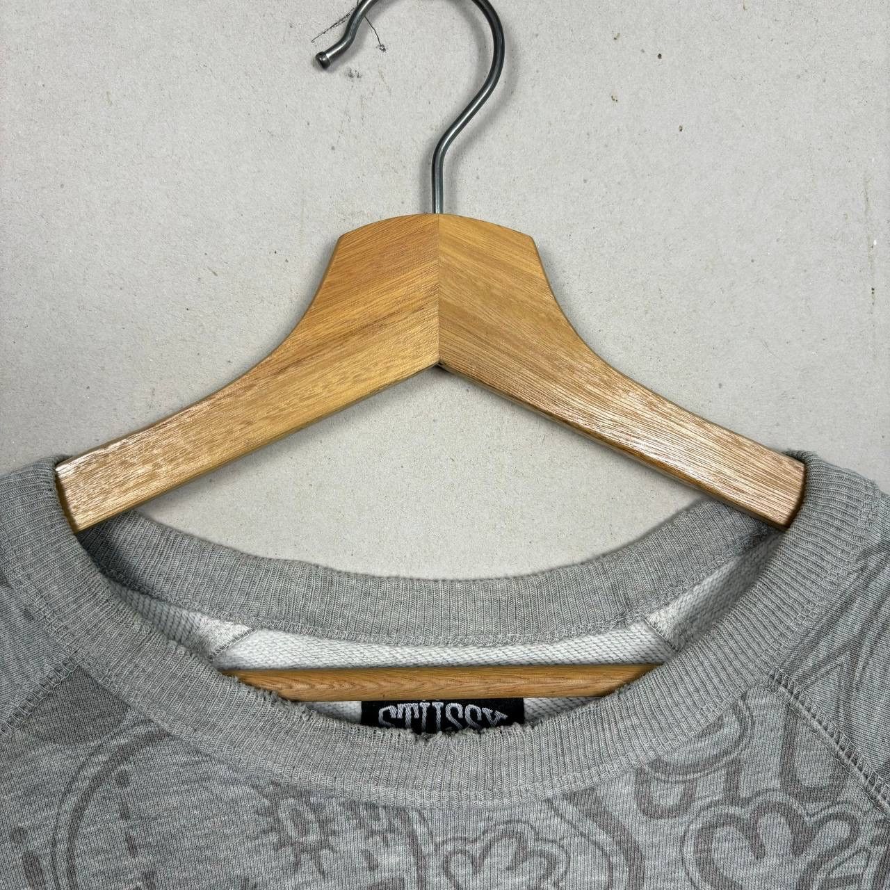 Stussy Vintage Stussy AOP Cartoon Character Sweatshirt Gray L Rare Size US L / EU 52-54 / 3 - 6 Thumbnail