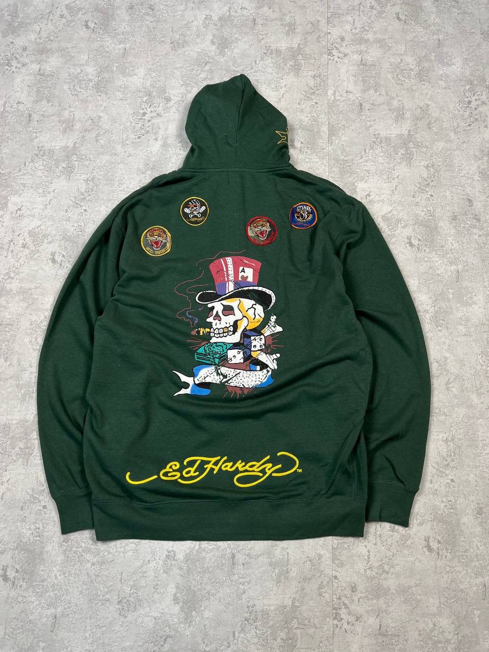 Vintage Ed Hardy Skull Y2K Zip Hoodie