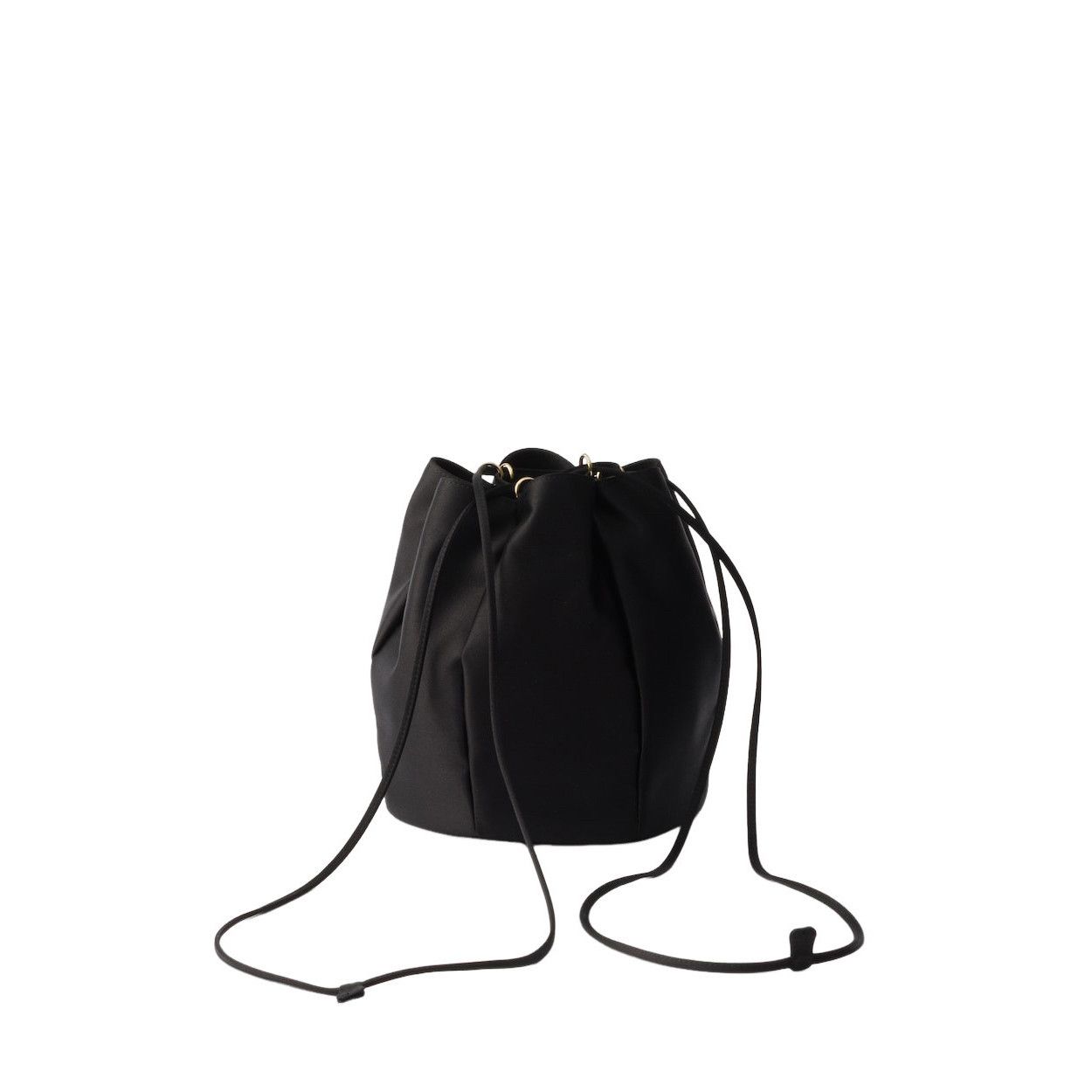 Prada PRADA $1590 Black Satin Mini Bucket Bag New & Authentic Size ONE SIZE - 3 Thumbnail