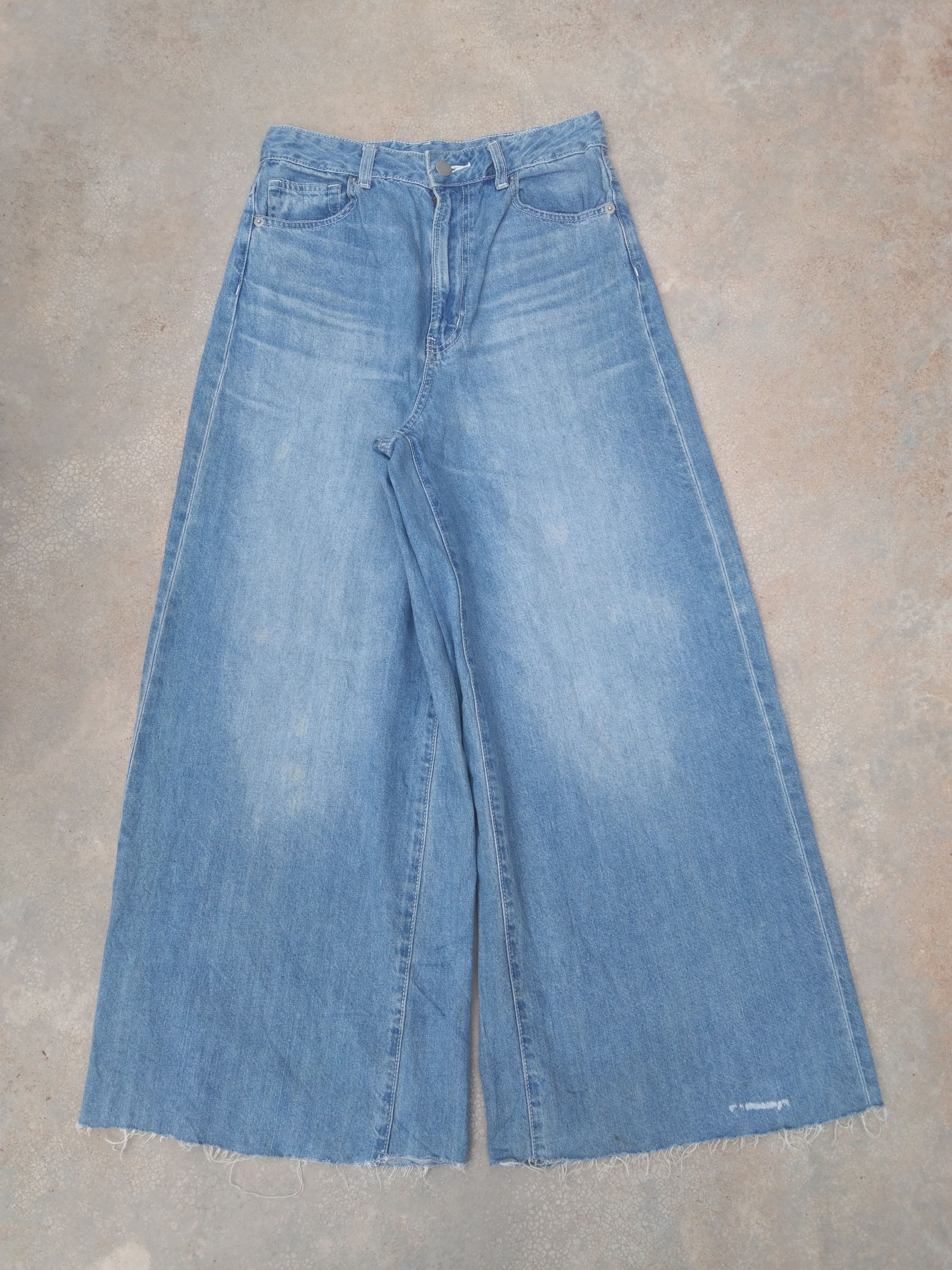 Japanese Brand × Jean Y2k Baggy Wide Leg Jeans 26x26 Size US 26 / EU 42 - 1 Thumbnail