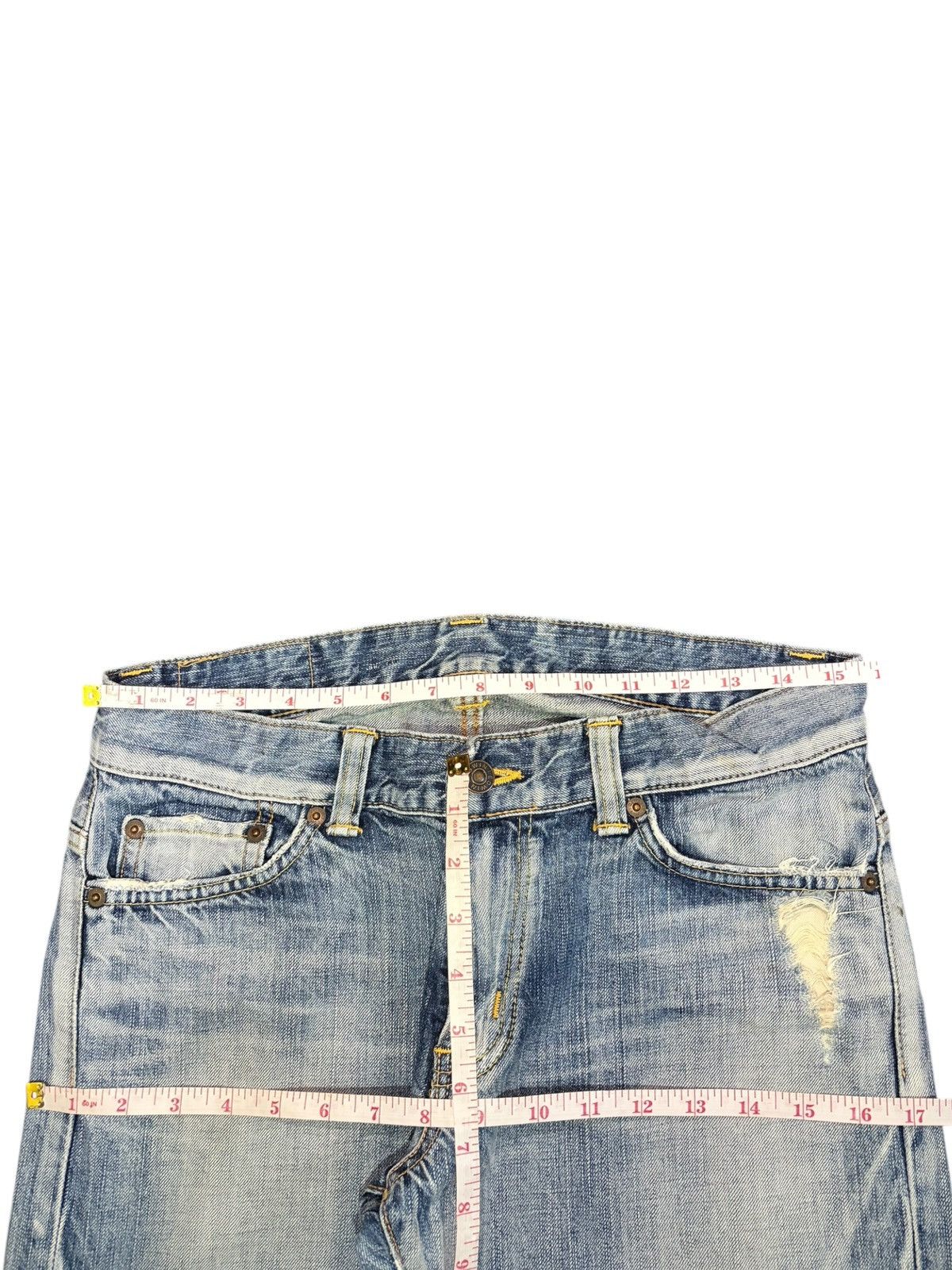 Edwin Vintage Japanese Edwin 503 Distress Flare Jeans Size 31" - 6 Thumbnail
