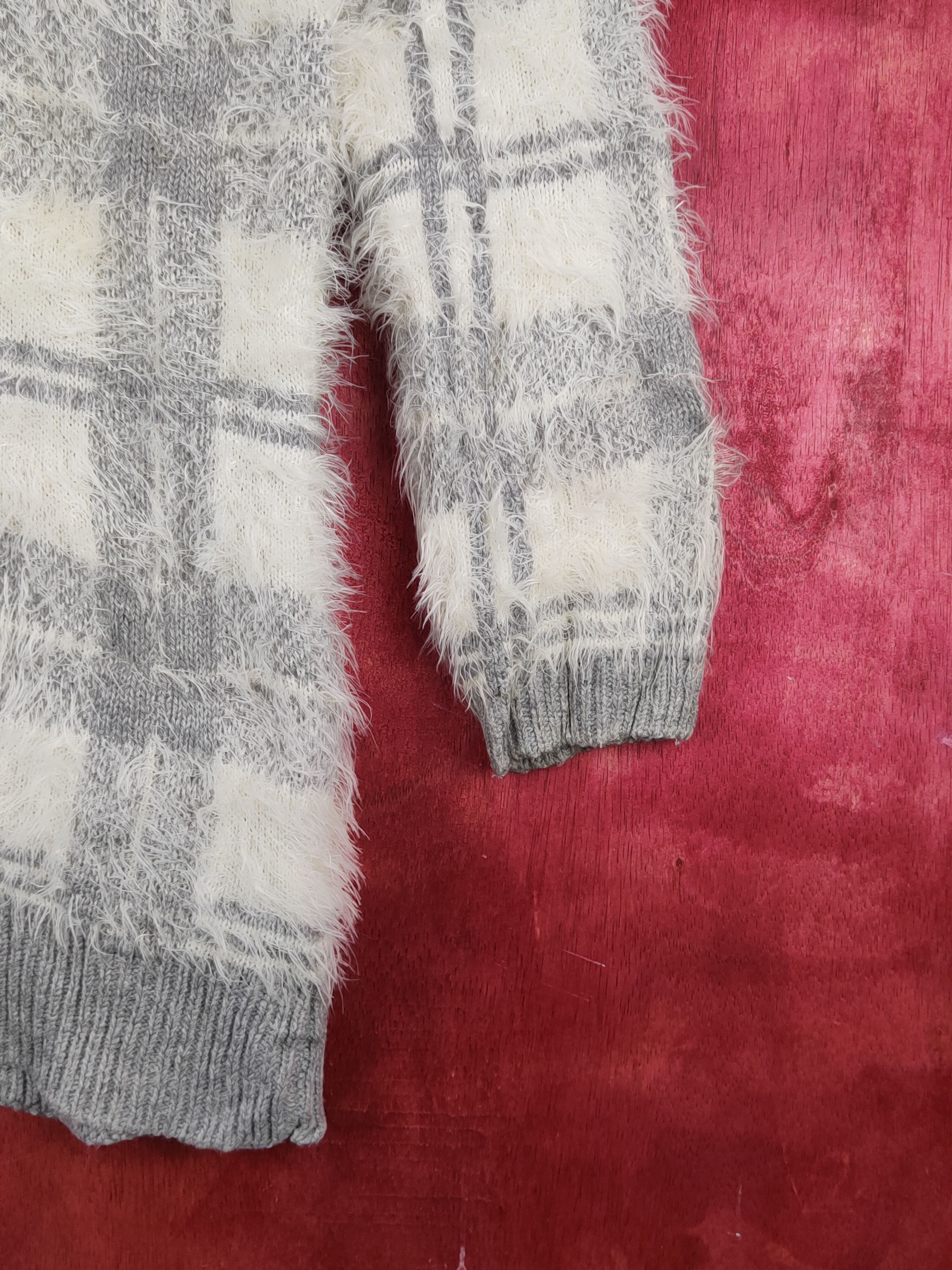 Homespun Knitwear × Japanese Brand × Vintage Ingni Gray Shag Shaggy Fur Mohair Knitwear #S1899 Size M / US 6-8 / IT 42-44 - 6 Thumbnail