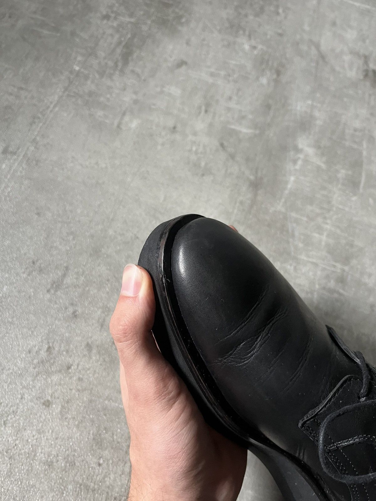 Yohji Yamamoto Yohji Yamamoto +NOIR black leather formal shoes Size US 8 / EU 41 - 5 Thumbnail