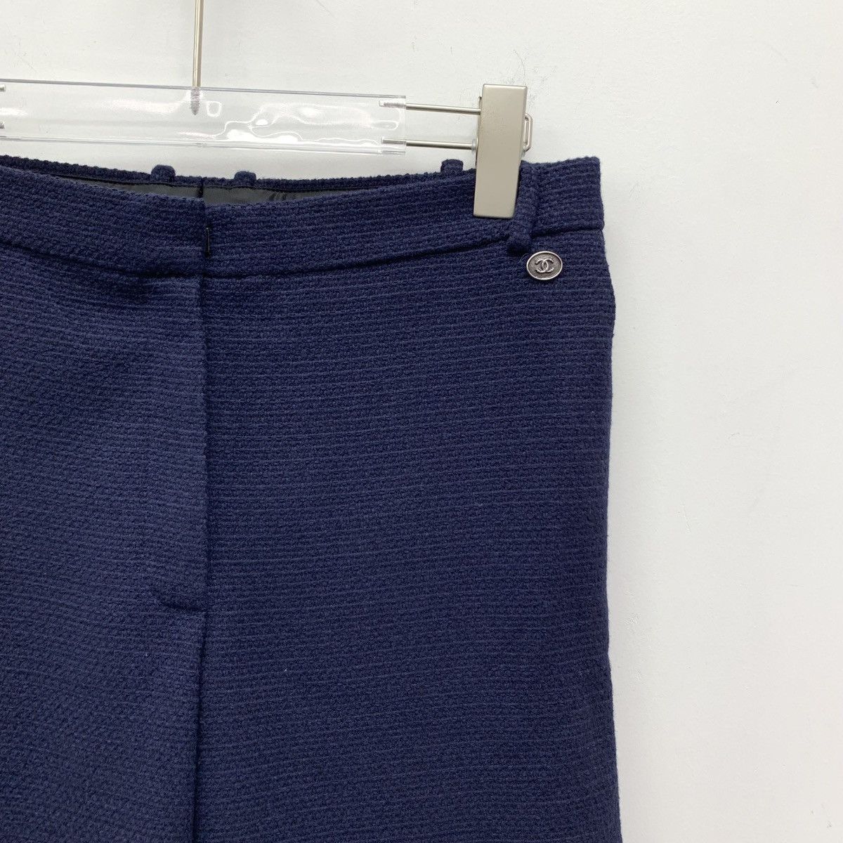 Chanel Chanel Dark Blue Logo Cotton Knit Casual Culottes K26WX Size 25" / US 0 / IT 36 - 3 Thumbnail