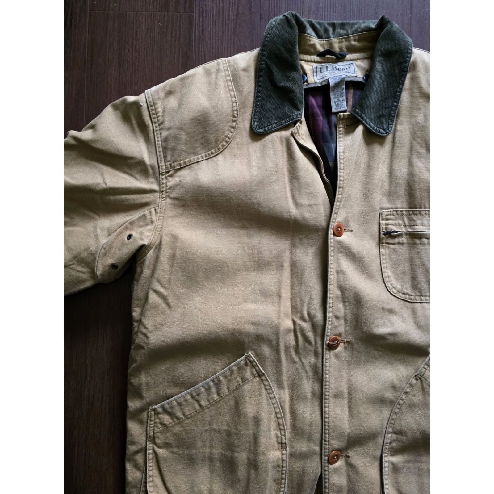 Vintage VINTAGE LL Bean Chore Coat Jacket 90s Removable Primaloft Lining Tan XL Men’s (Adult) Mens Size US XL / EU 56 / 4 - 4 Thumbnail