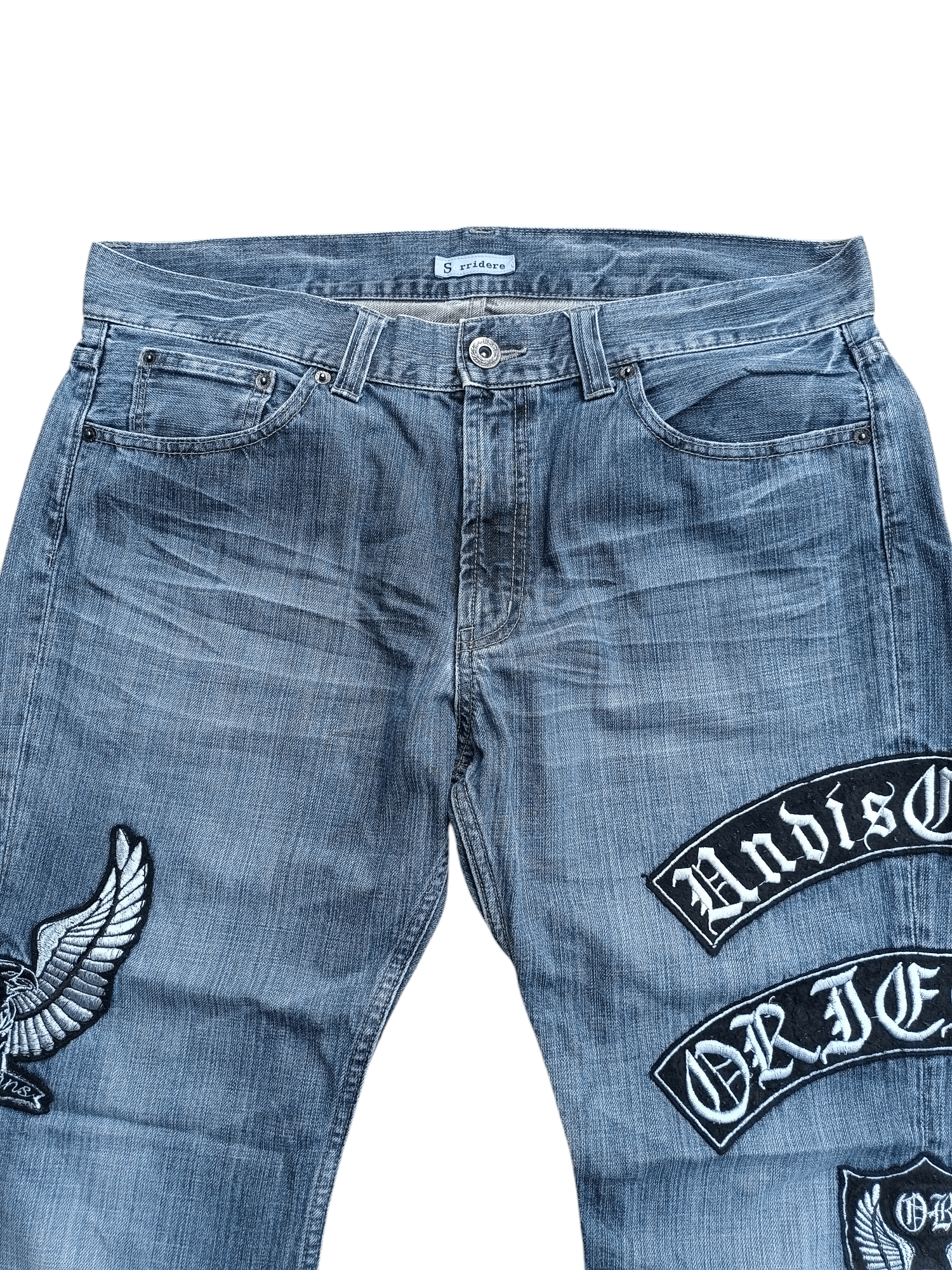 Japanese Brand FLARED RARE❤️‍🔥SORRIDERE RIPPED PATCHWORK JEANS Size US 36 / EU 52 - 5 Thumbnail